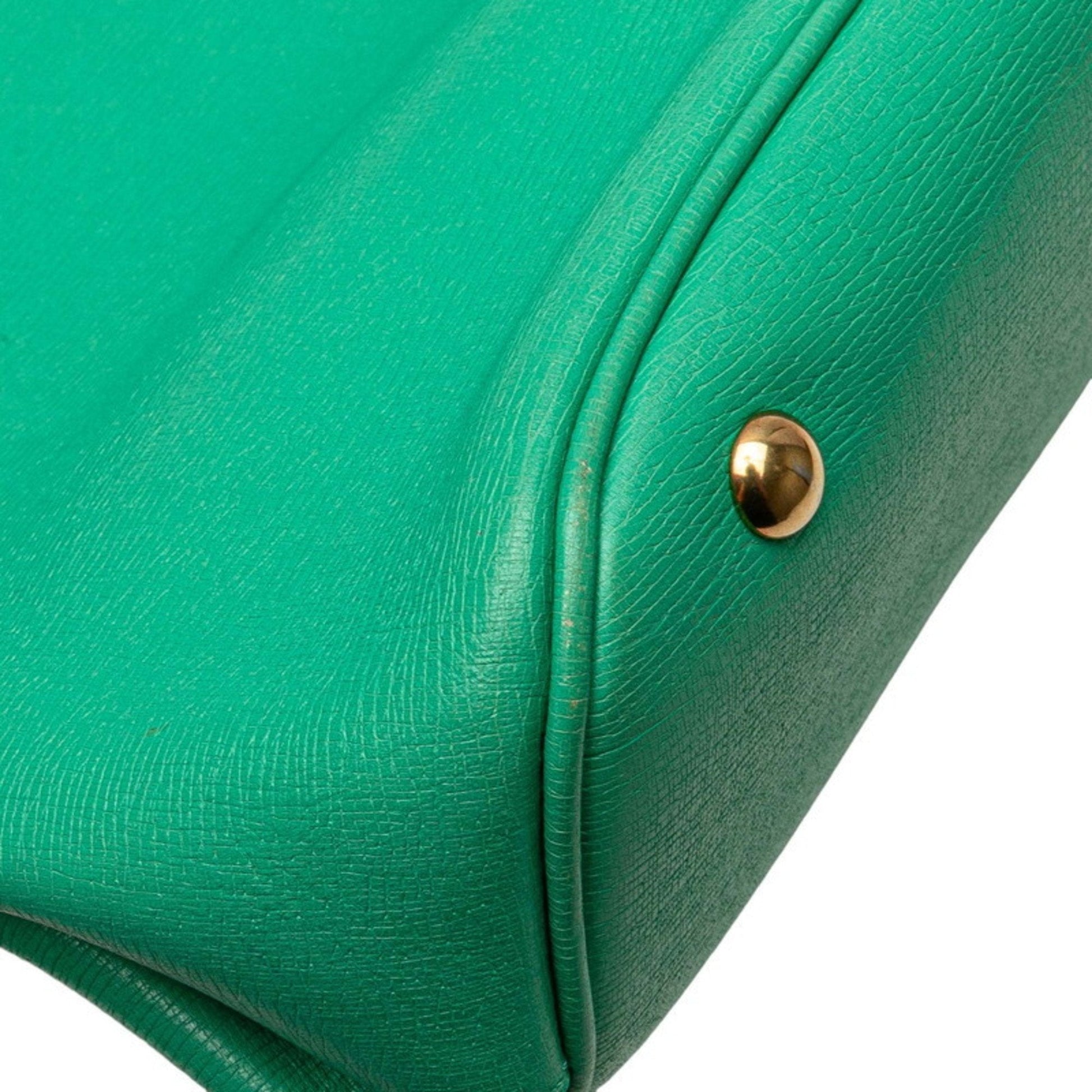 Gucci Green Leather Handbag Shoulder Bag