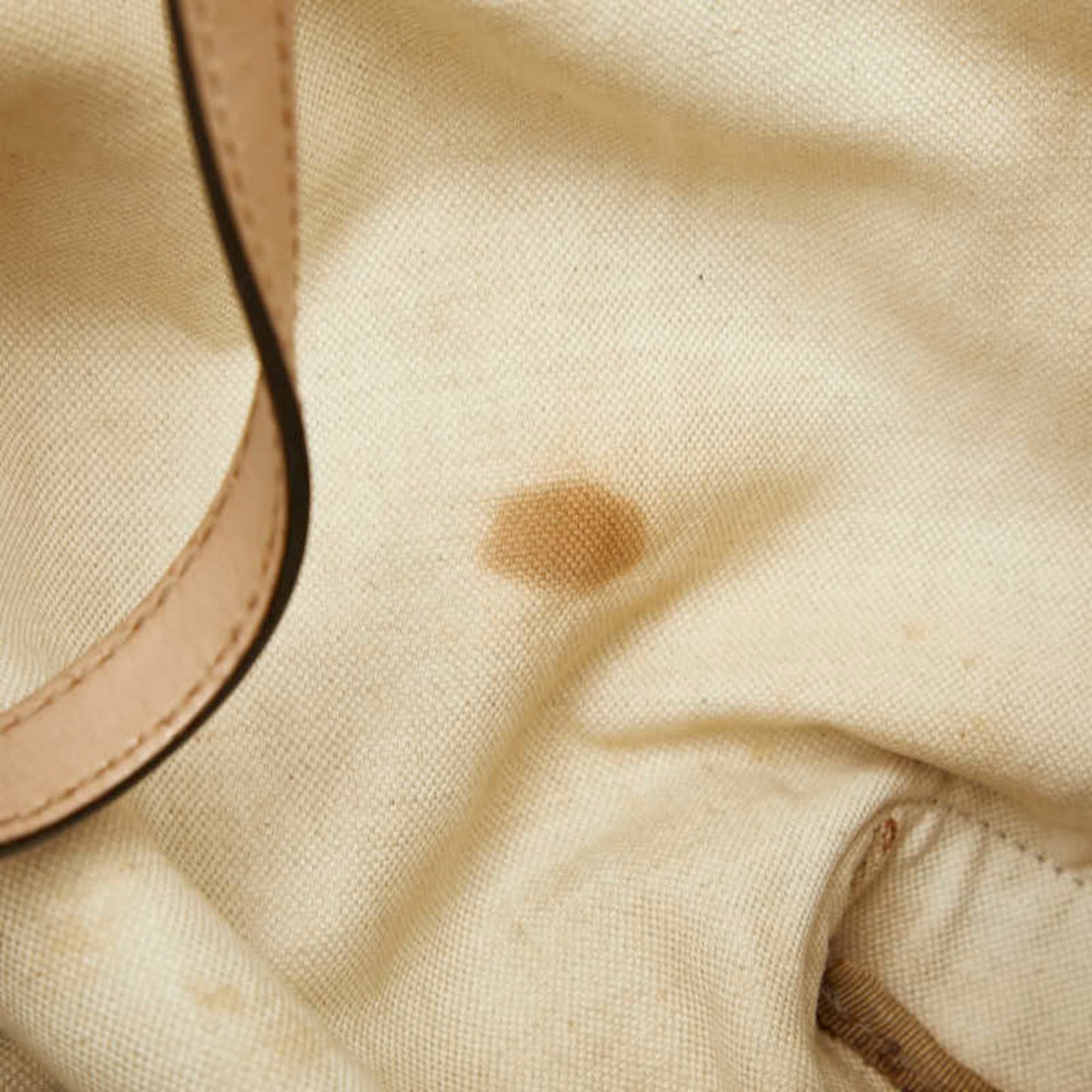 Gucci Gg Canvas Beige Brown Gg Canvas Leather Tote Bag