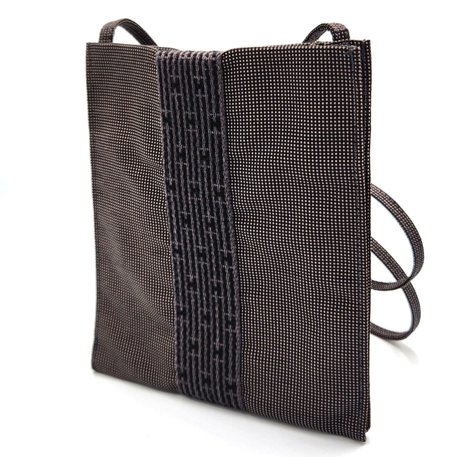 Hermes Her Line Shoulder Bag Canvas Gray