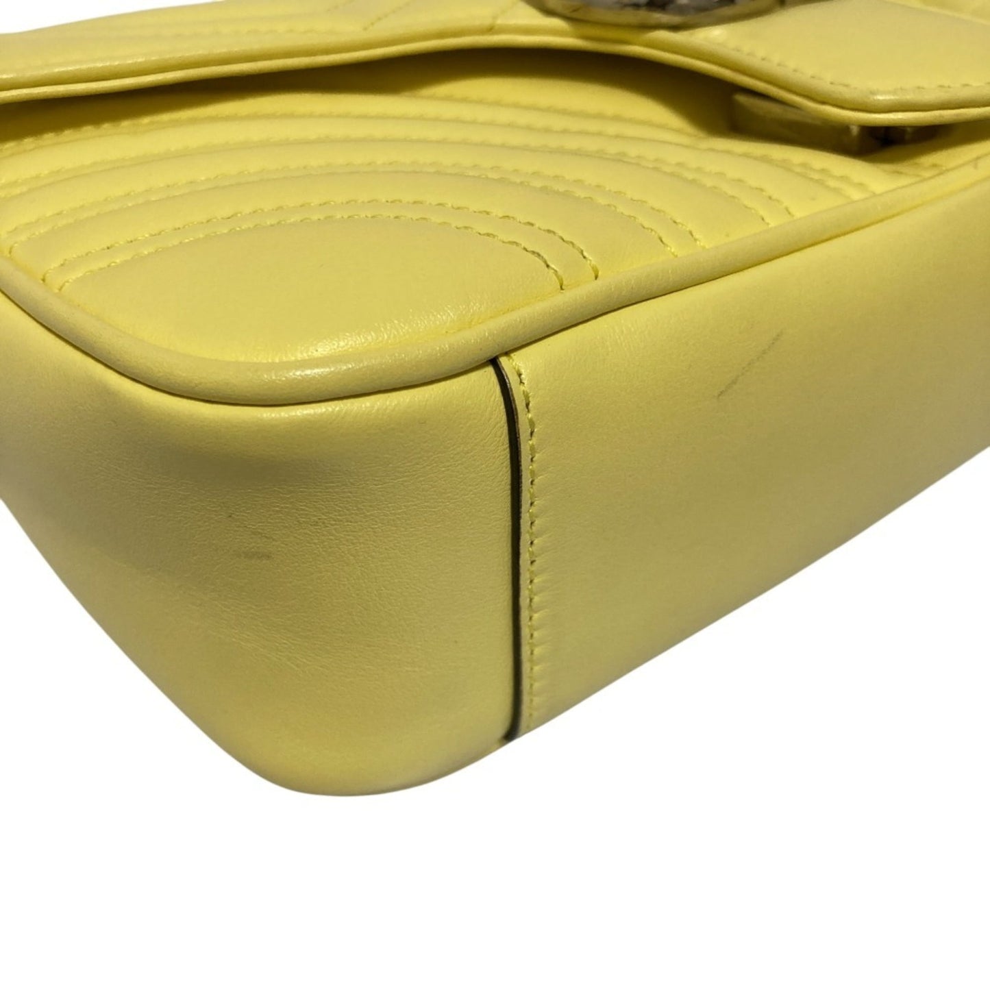 Gucci Yellow Quilting Leather Shoulder Bag