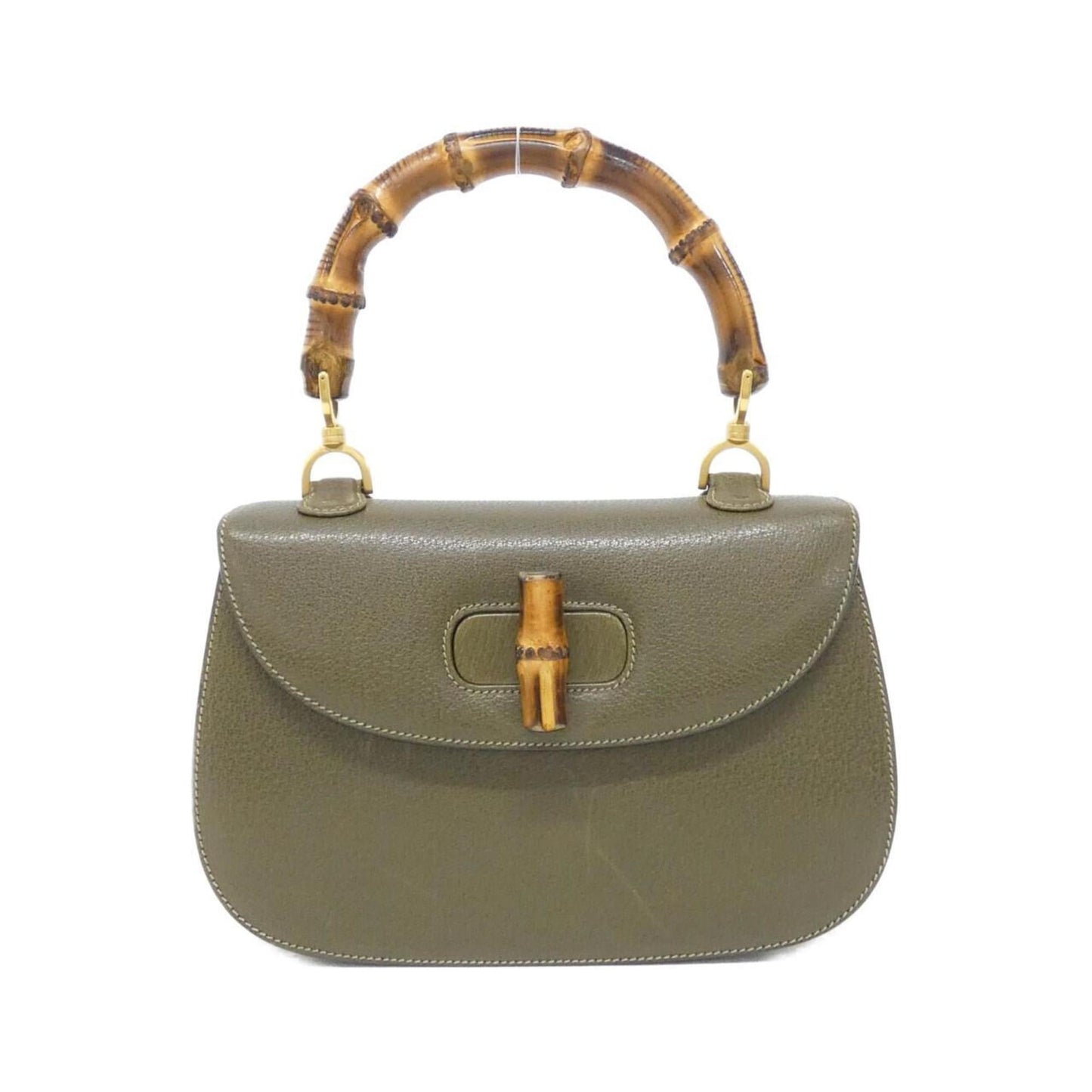 Gucci Khaki Leather Handbag