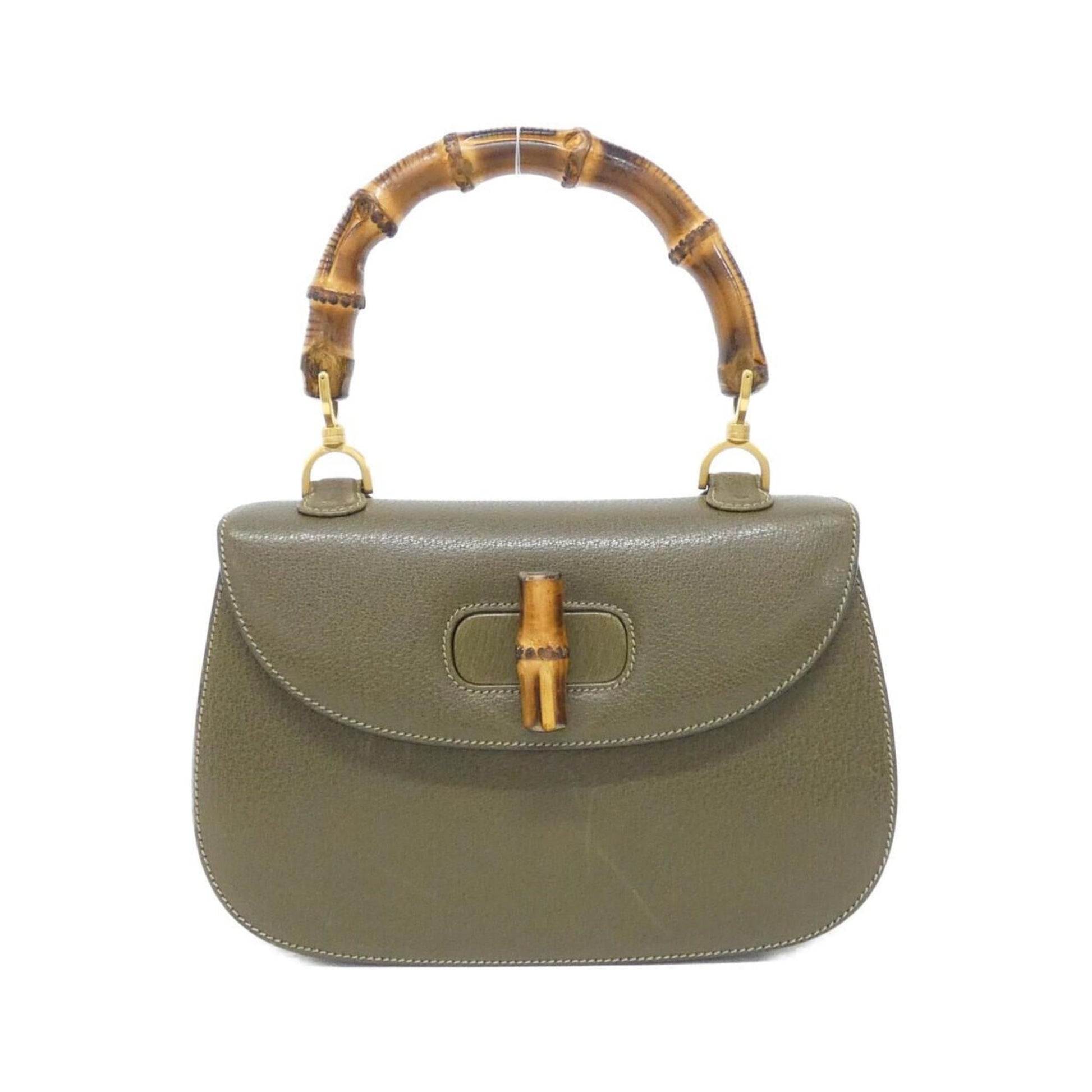 Gucci Khaki Leather Handbag