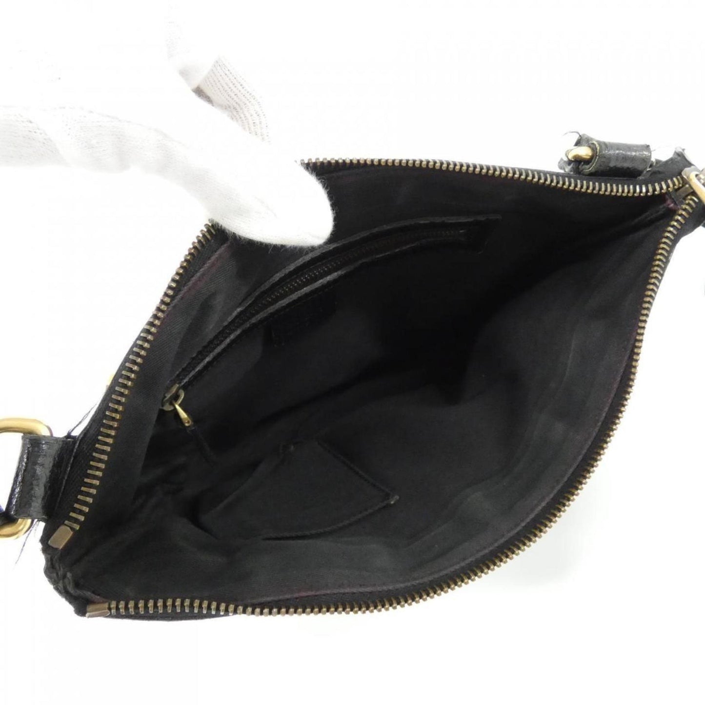 Gucci Black Gg Canvas Shoulder Bag