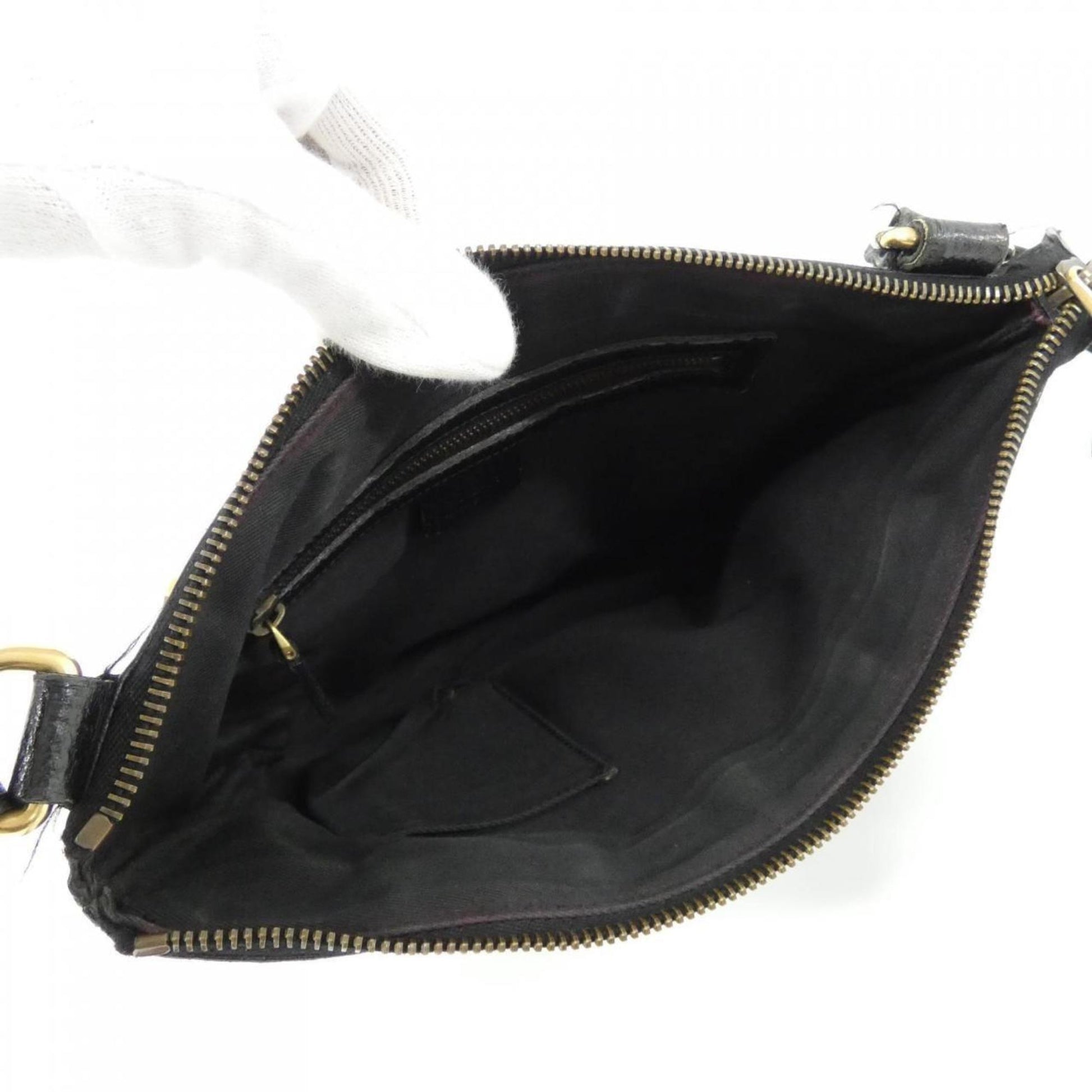 Gucci Black Gg Canvas Shoulder Bag