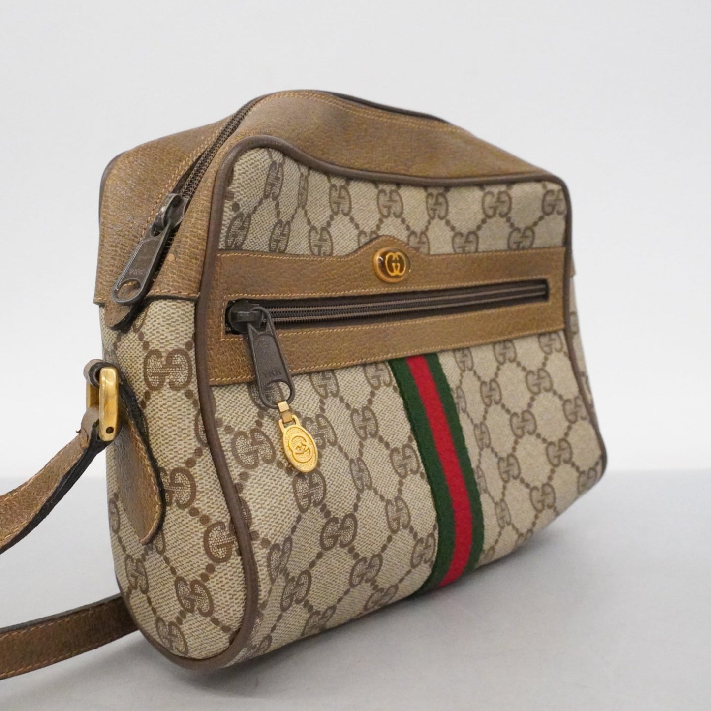 Gucci Brown Canvas Shoulder Bag