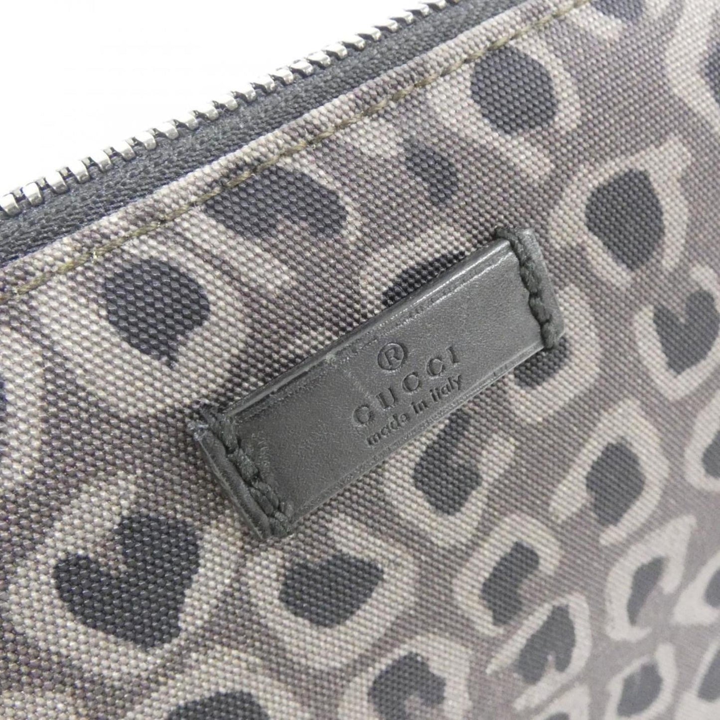 Gucci Gray Nylon Canvas Handbag