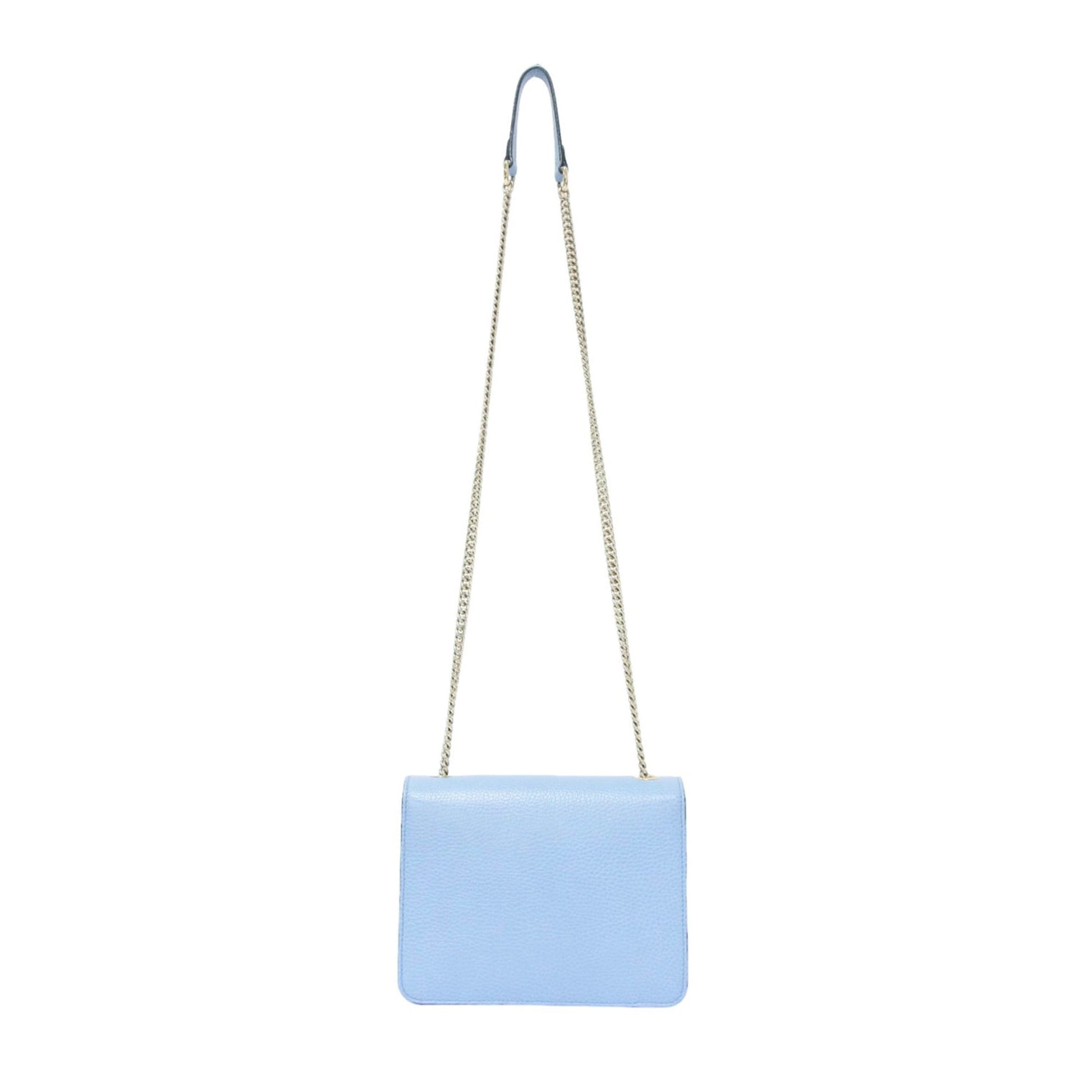 Gucci Blue Leather Shoulder Bag