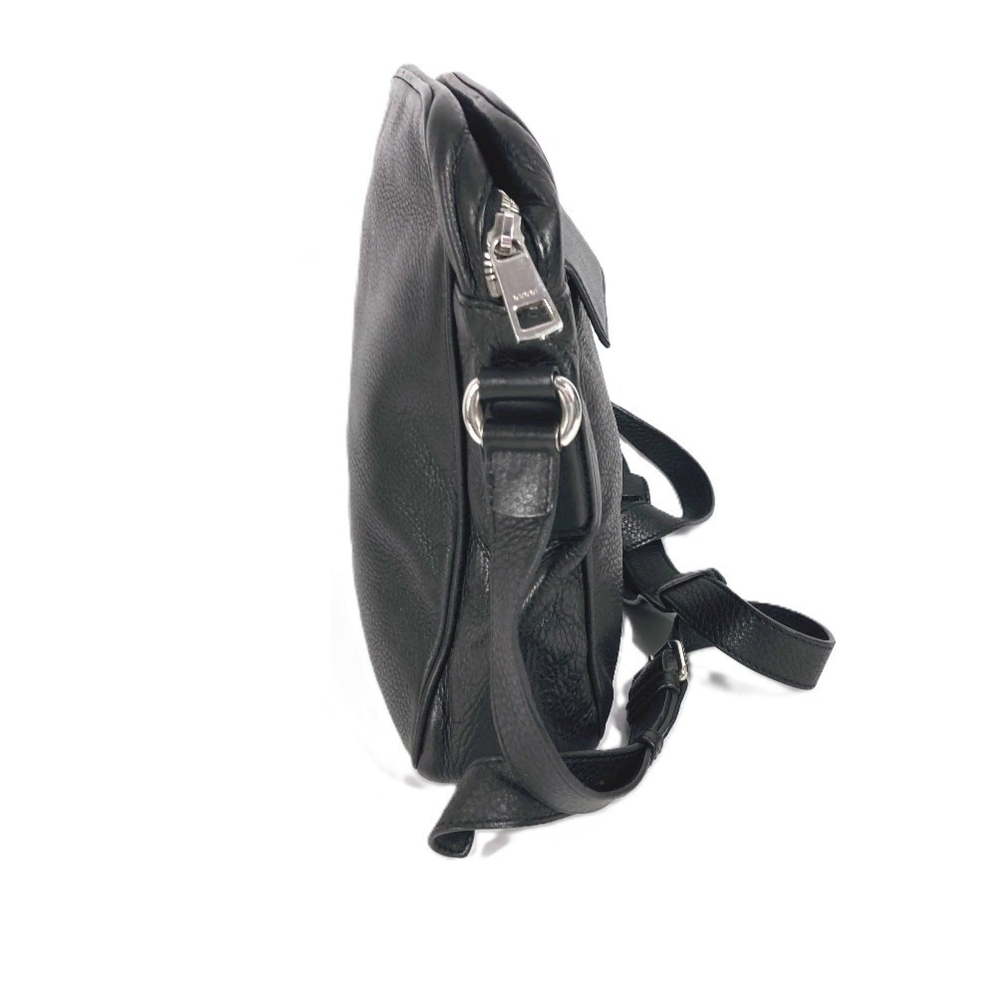Gucci Black Leather Pochette Shoulder Bag