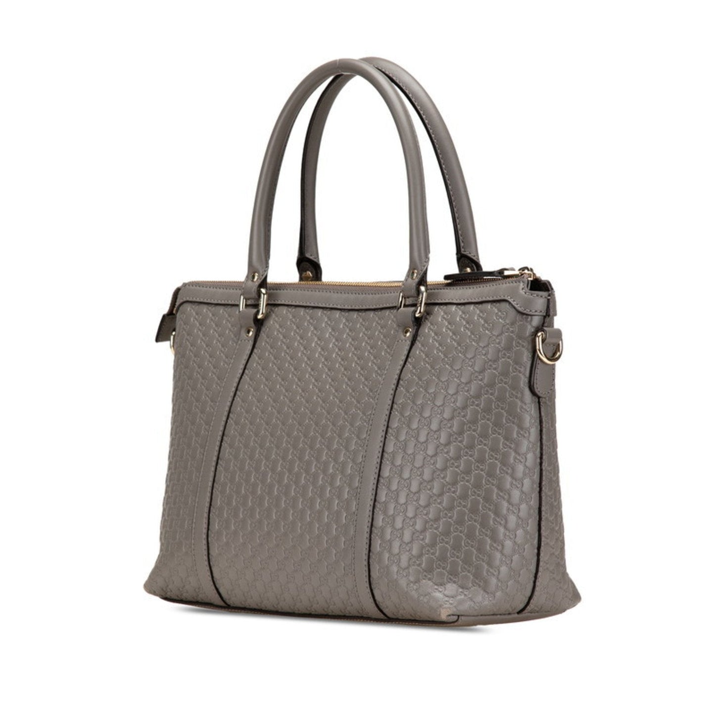 Gucci Gray Leather Shoulder Bag Tote Bag
