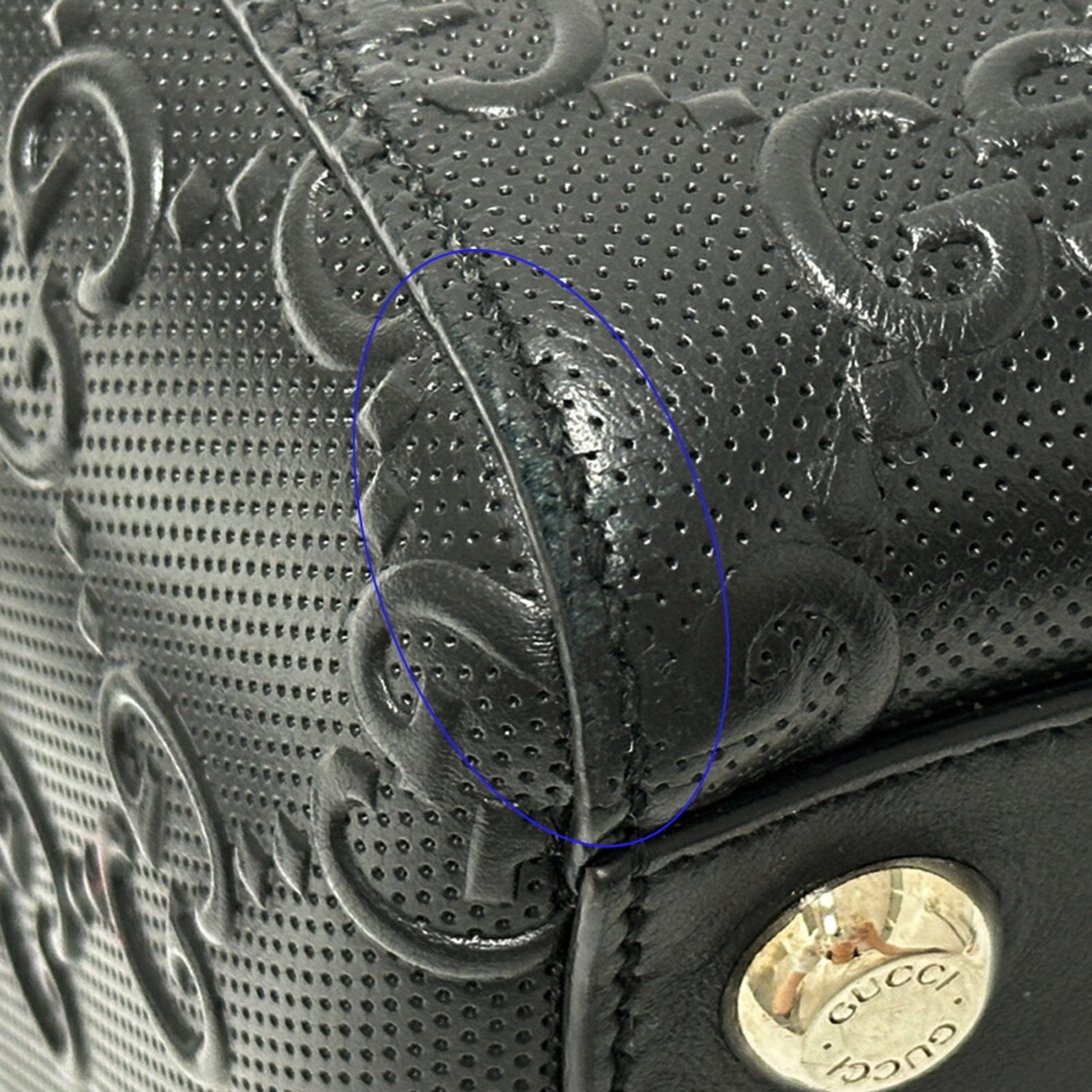 Gucci Black Leather Tote Bag