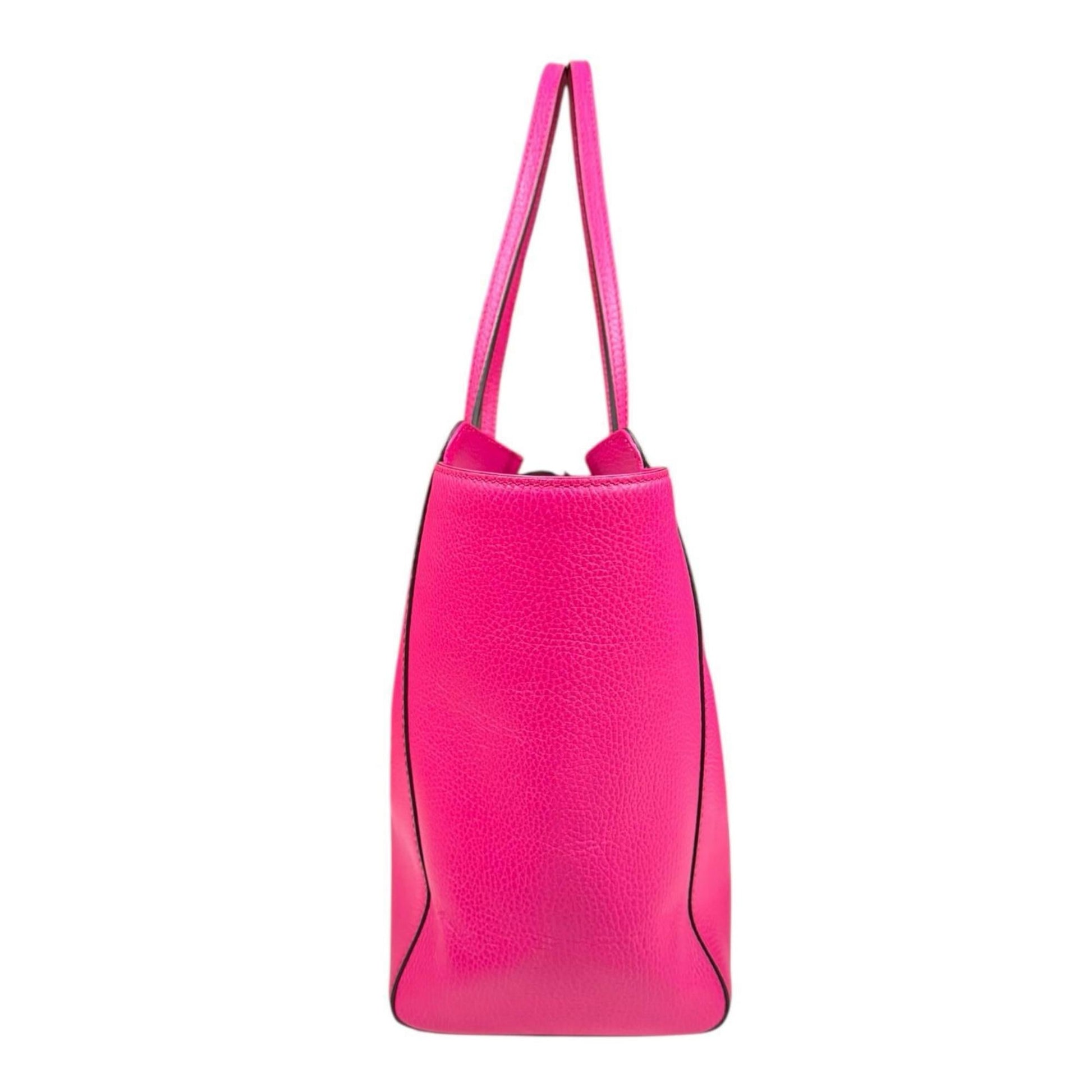 Gucci Gucci Swing Pink Leather Tote Bag