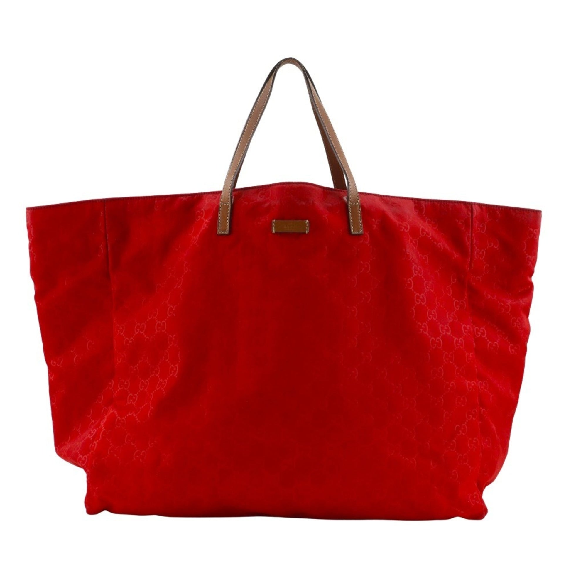 Gucci Red Color Nylon Boston Bag Handbag