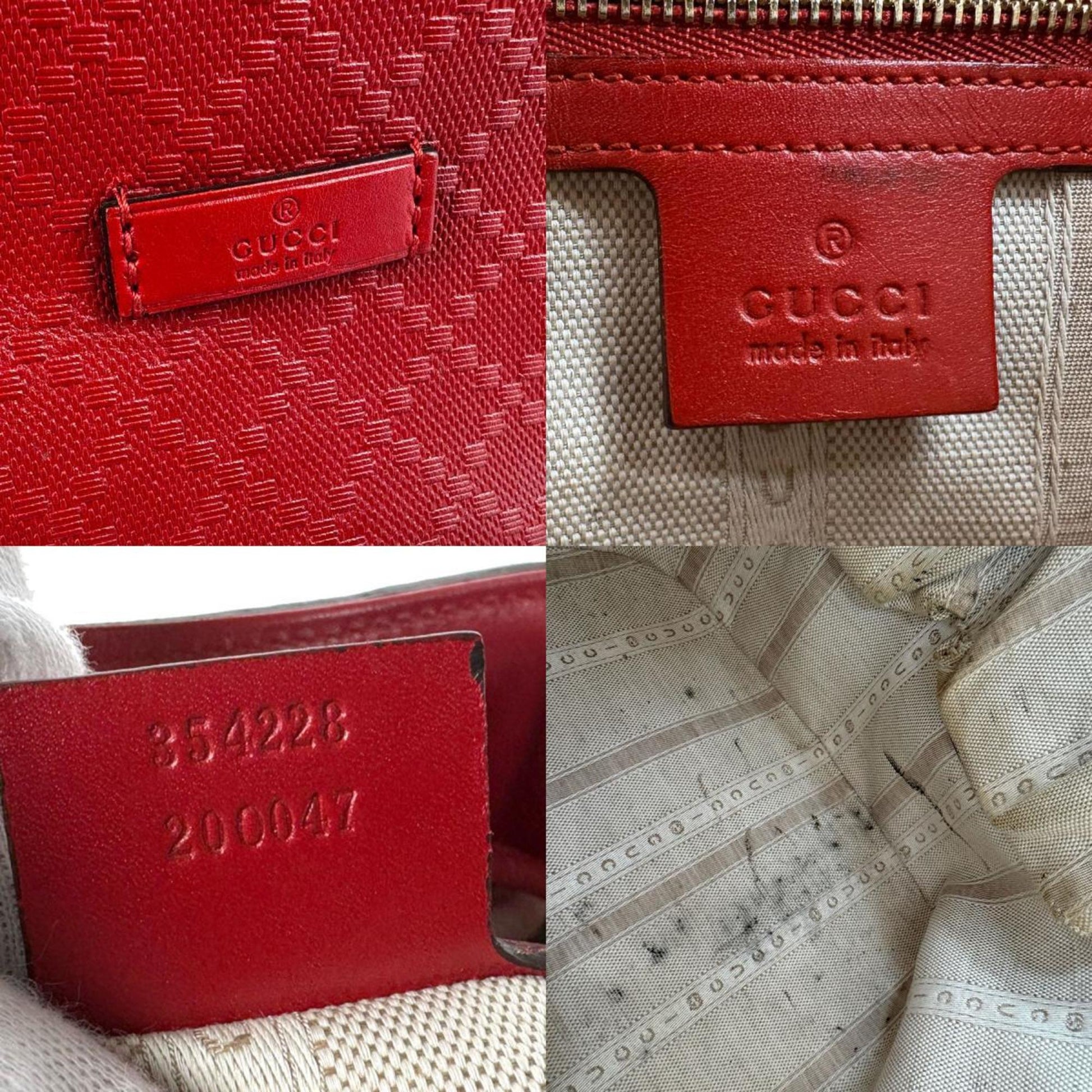 Gucci Red Color Leather Shoulder Bag