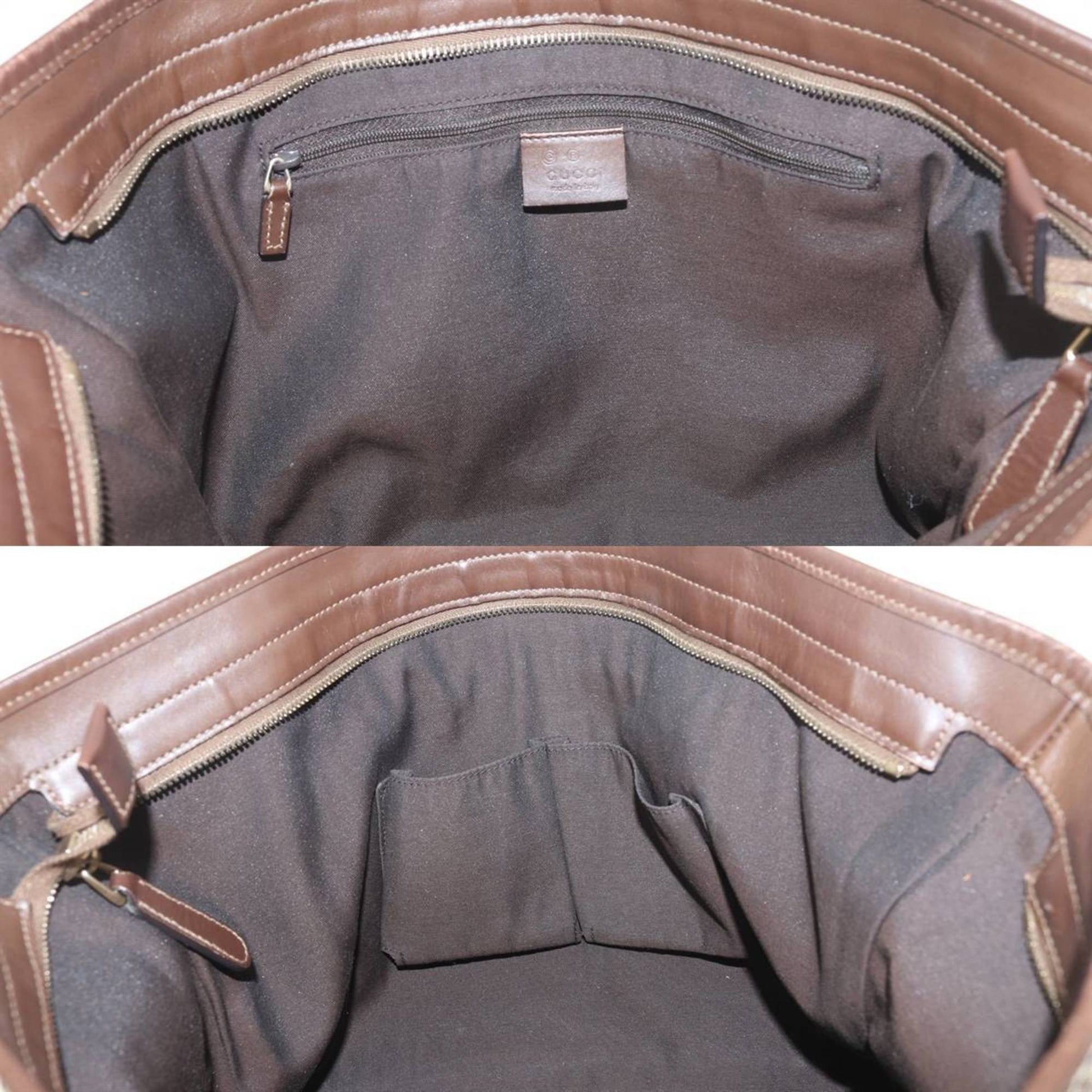 Gucci Beige Leather Tote Bag