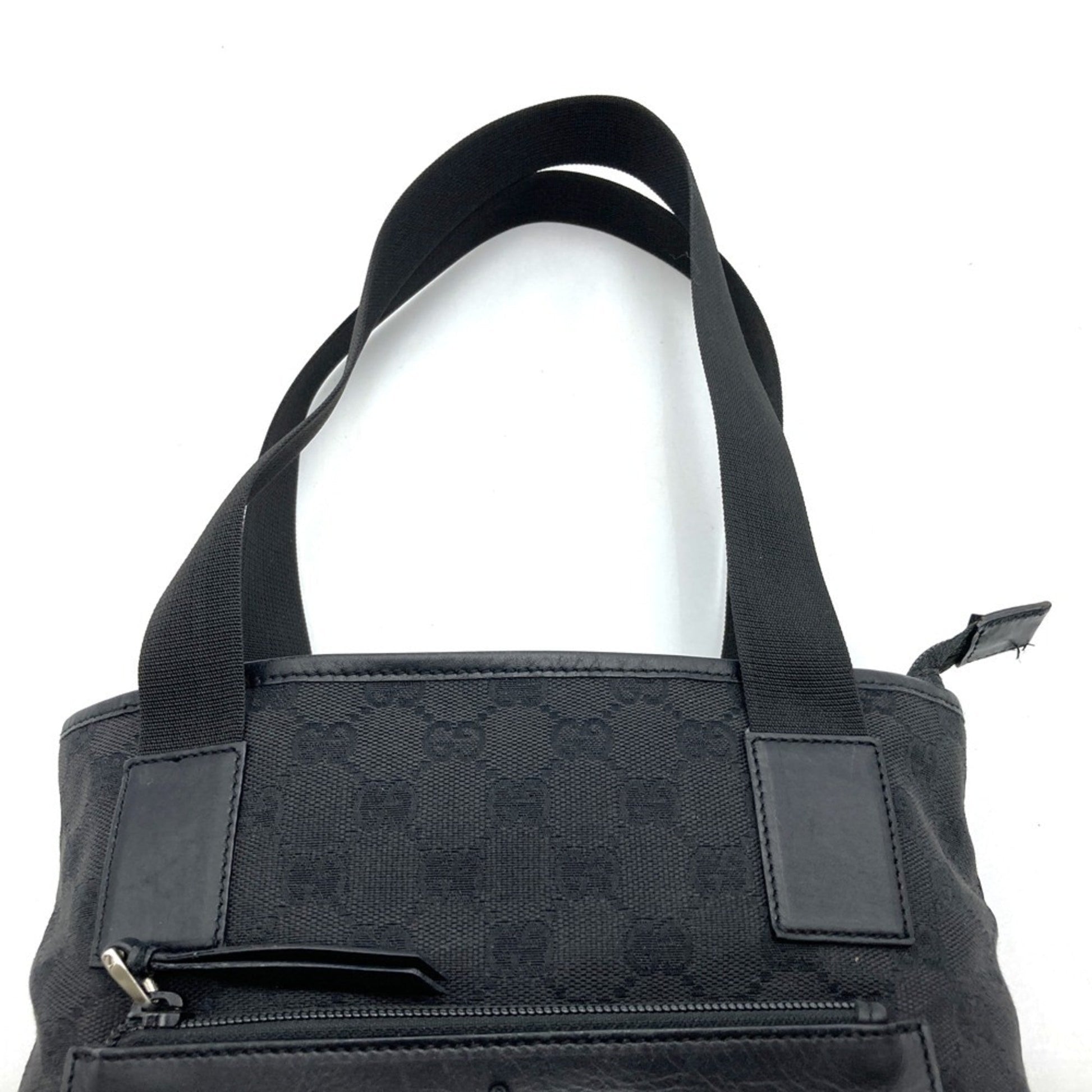 Gucci Black Gg Canvas Tote Bag