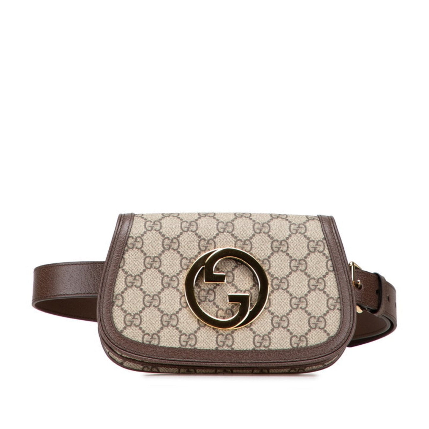 Gucci Beige Brown Pvc Leather Fanny Pack Sling Bag