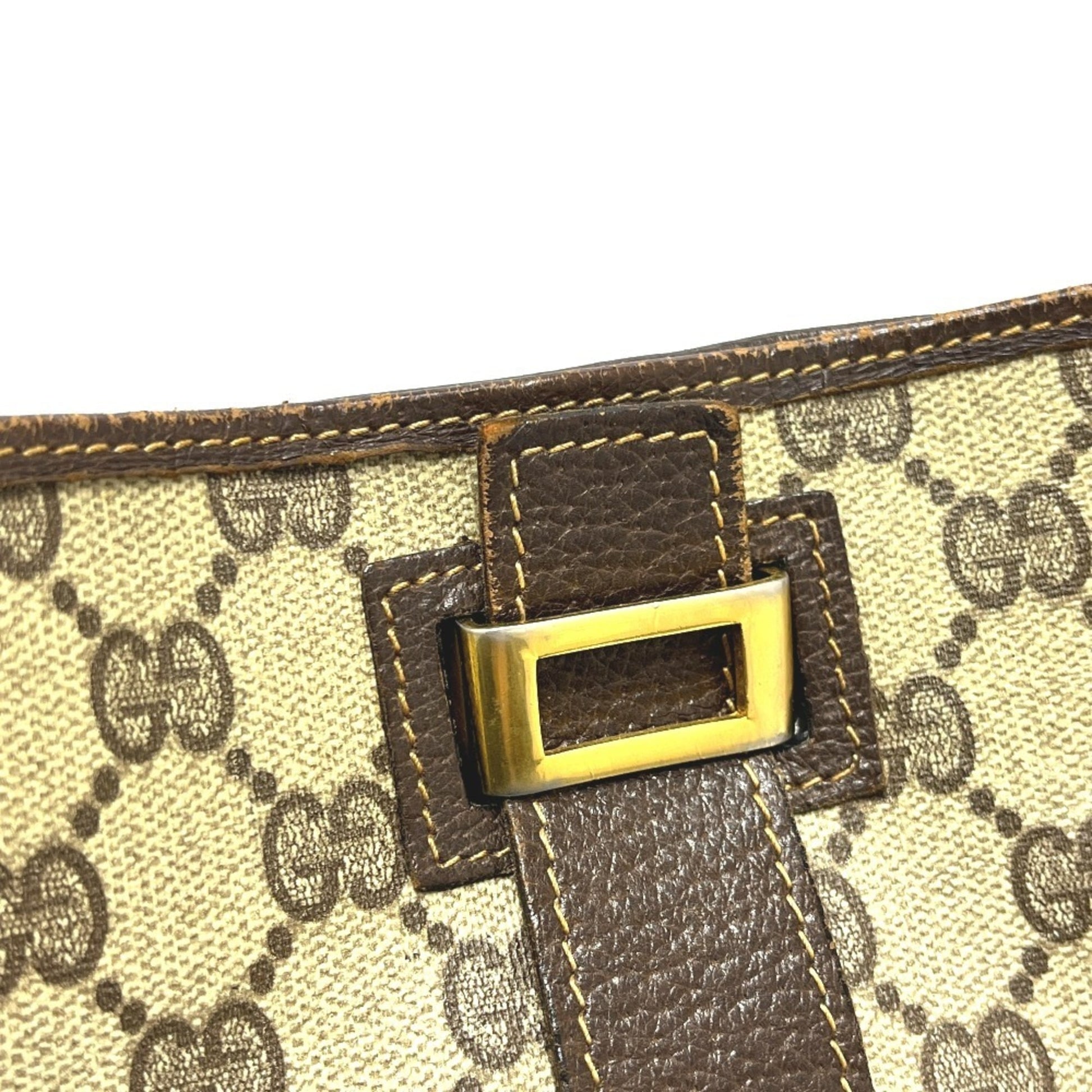 Gucci Brown Pvc Leather Shoulder Bag