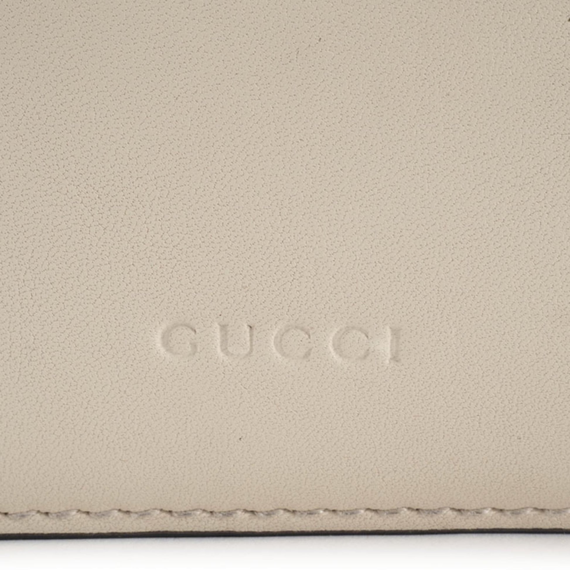 Gucci Ivory Navy Red Color Bamboo Leather Shoulder Bag