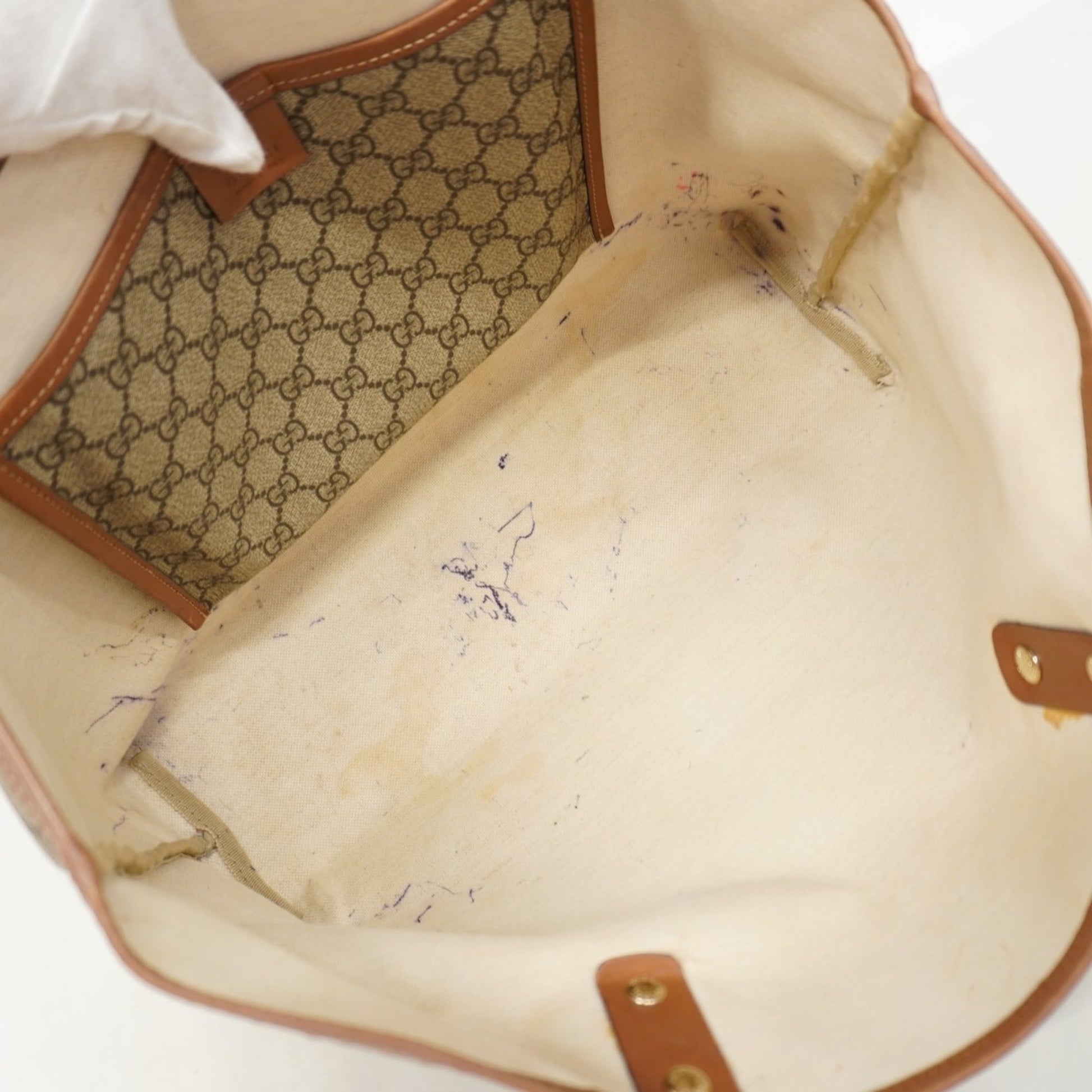 Gucci Brown Pvc Tote Bag