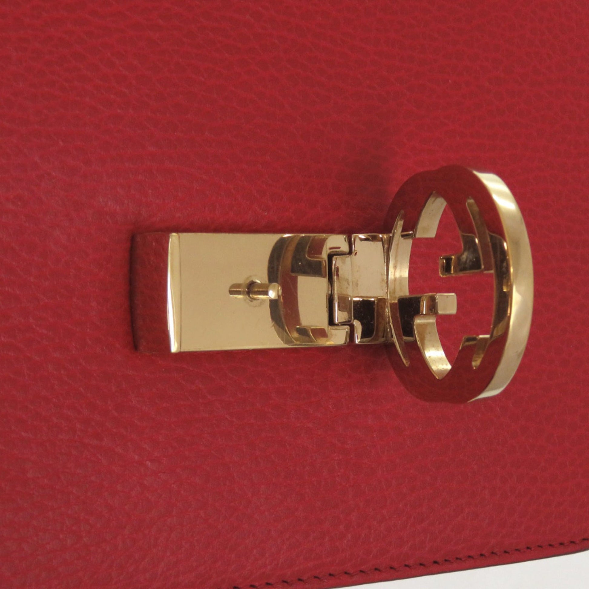 Gucci Red Color Leather Shoulder Bag
