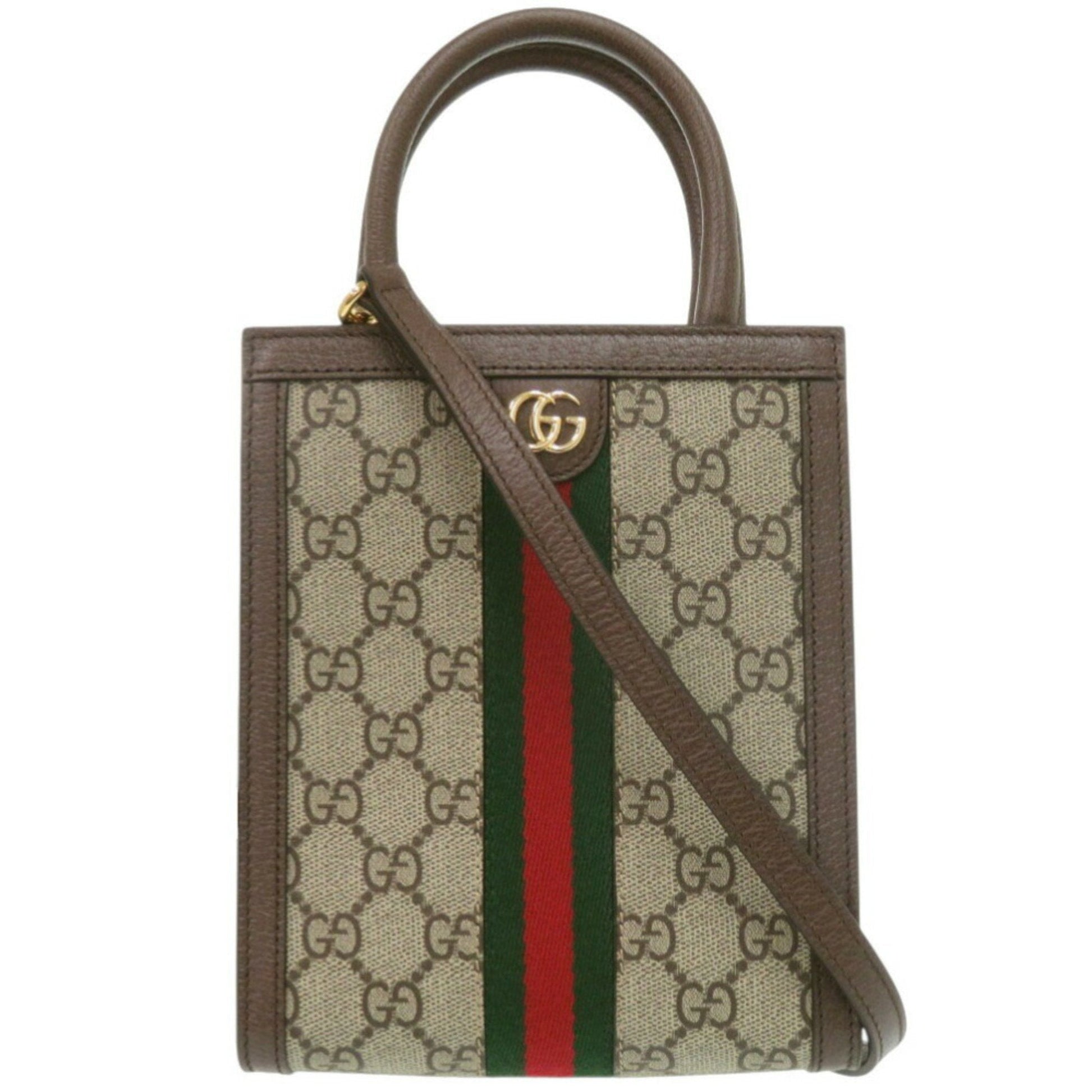 Gucci Beige Gg Canvas Shoulder Bag