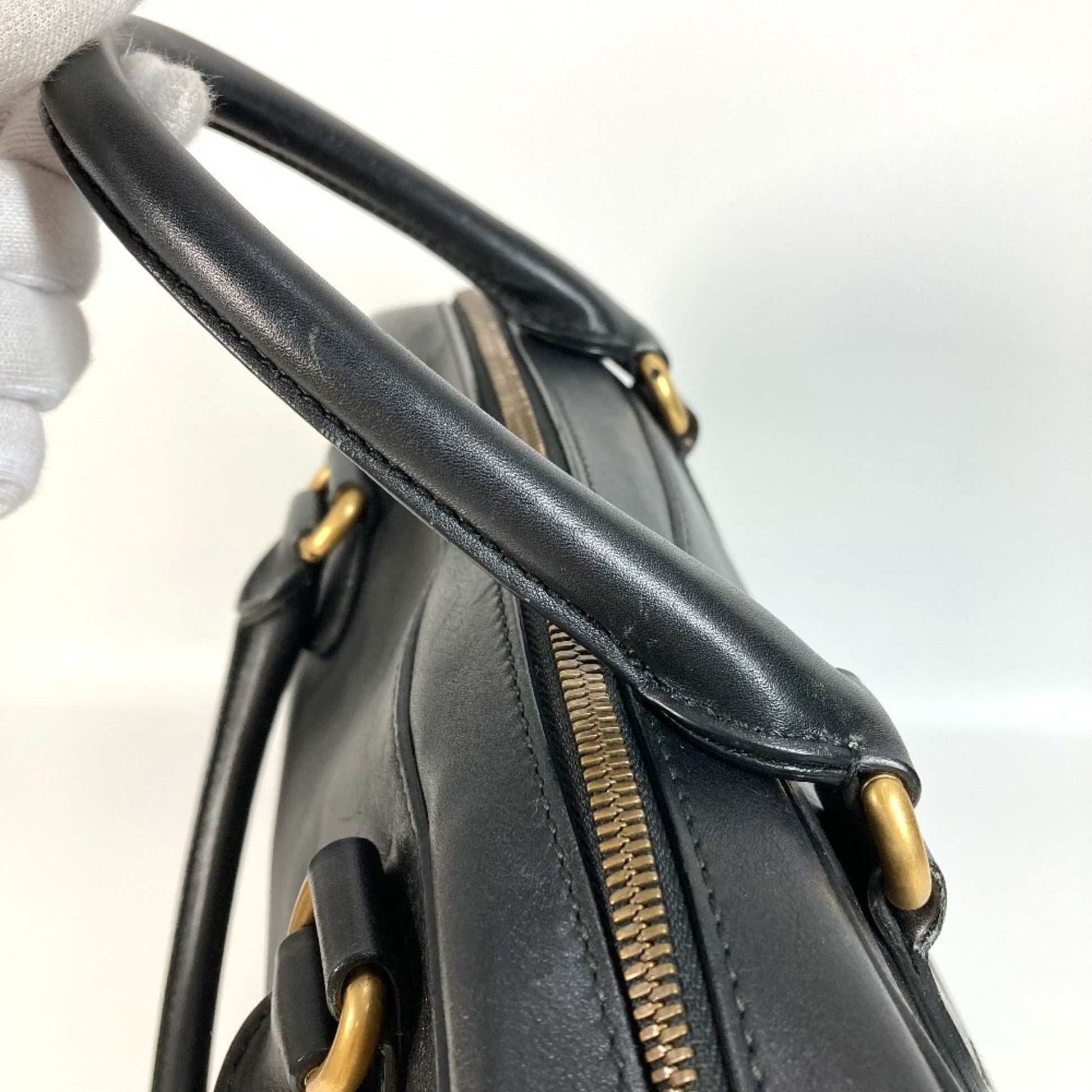 Gucci Black Leather Boston Bag Shoulder Bag