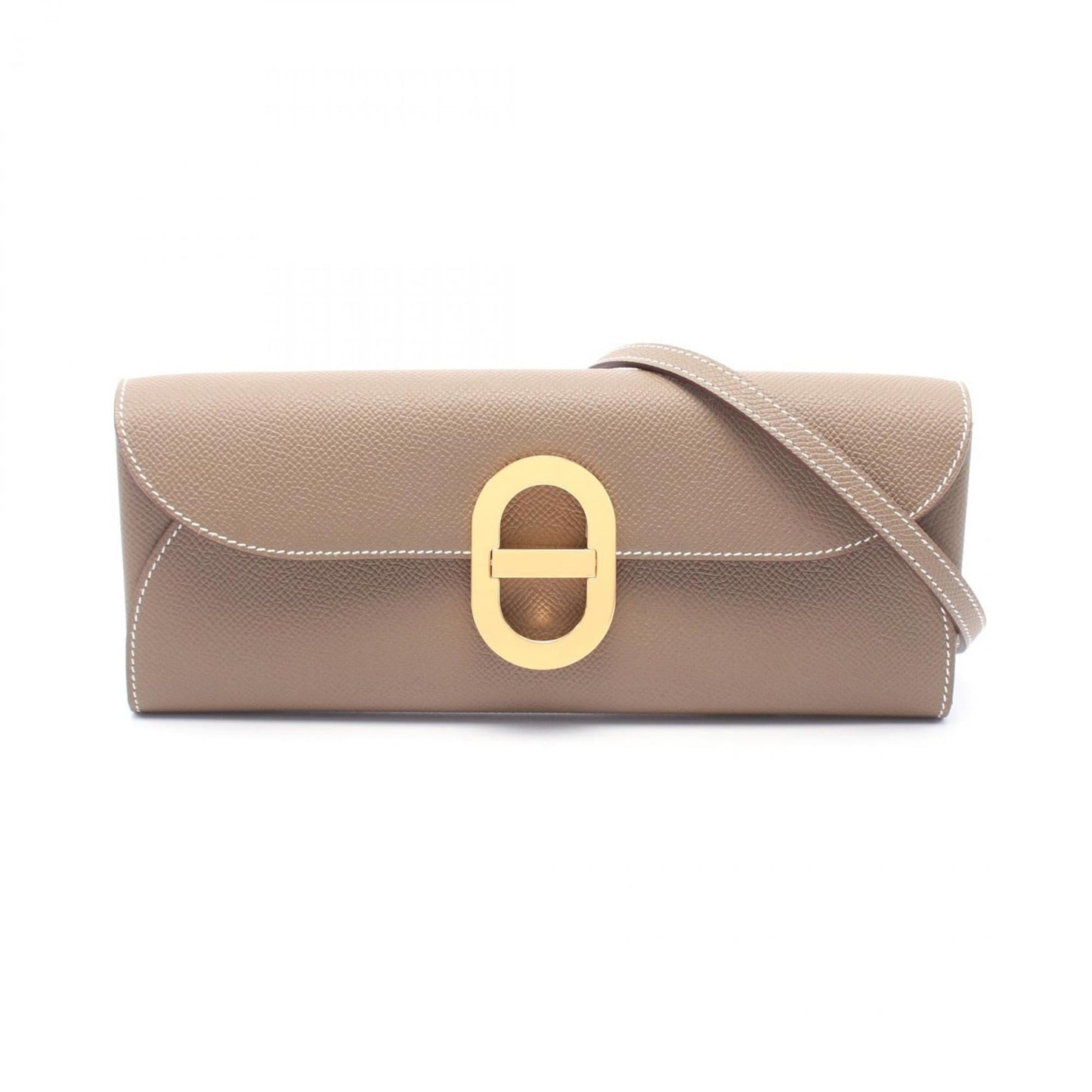 Hermes Epsom Shoulder Bag Leather Brown Bag 2