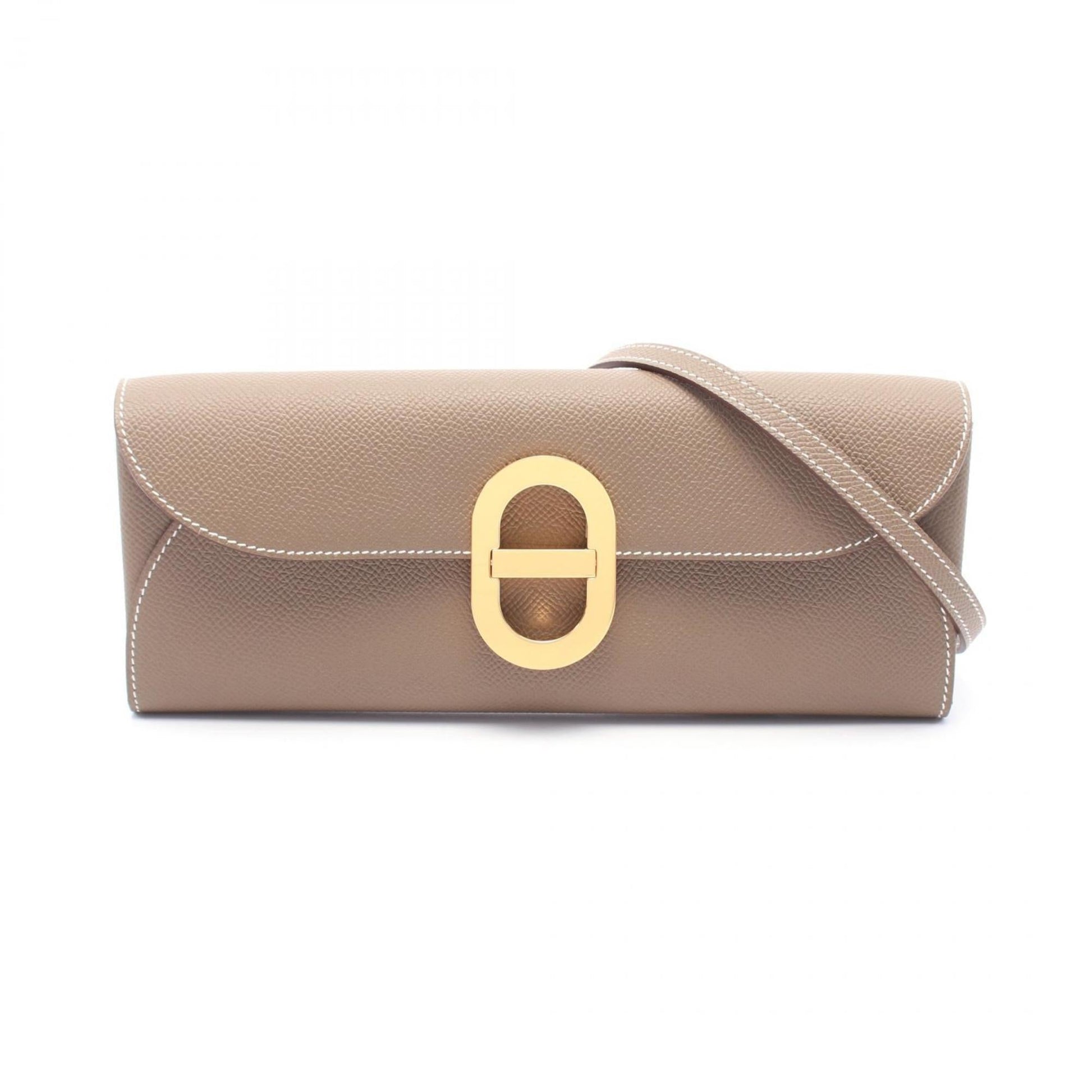 Hermes Epsom Shoulder Bag Leather Brown Bag 2