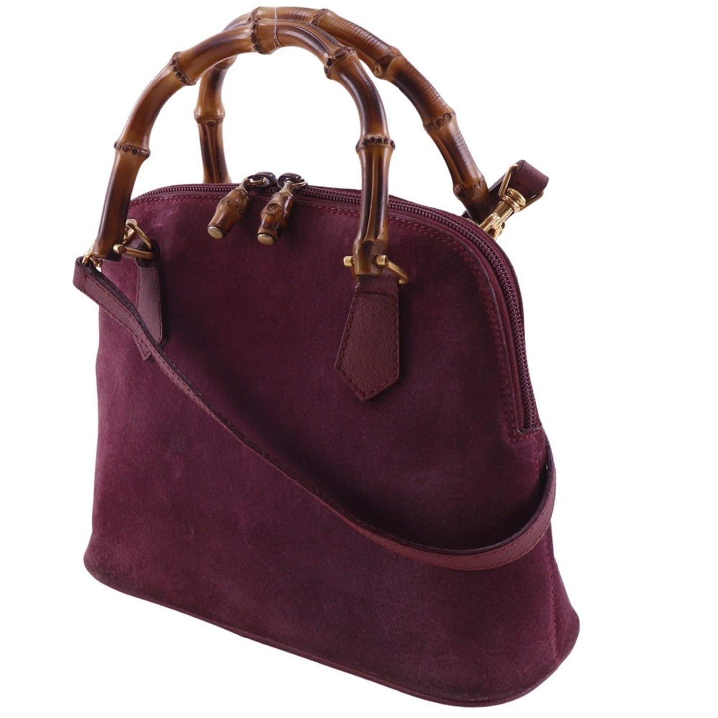 Gucci Purple Suede Handbag
