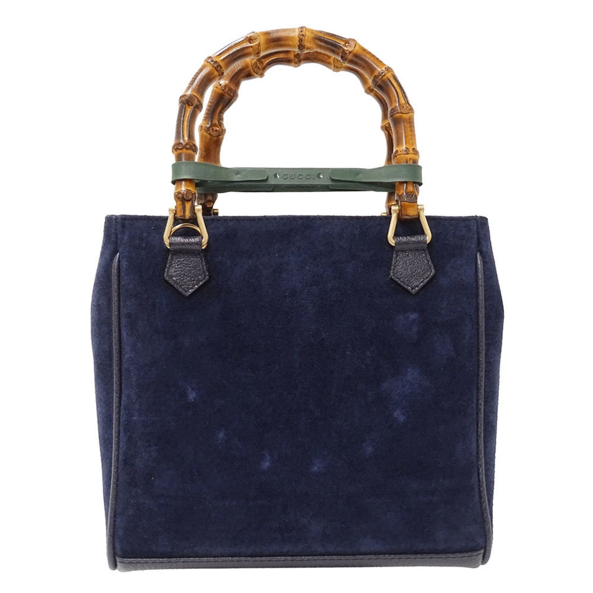 Gucci Navy Suede Handbag Shoulder Bag