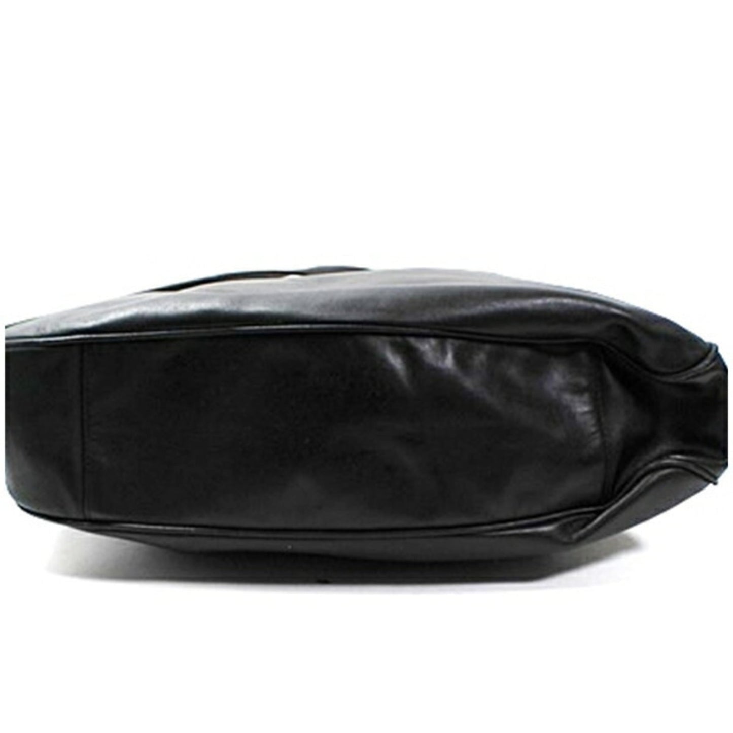 Gucci Bamboo Black Gray Leather Shoulder Bag