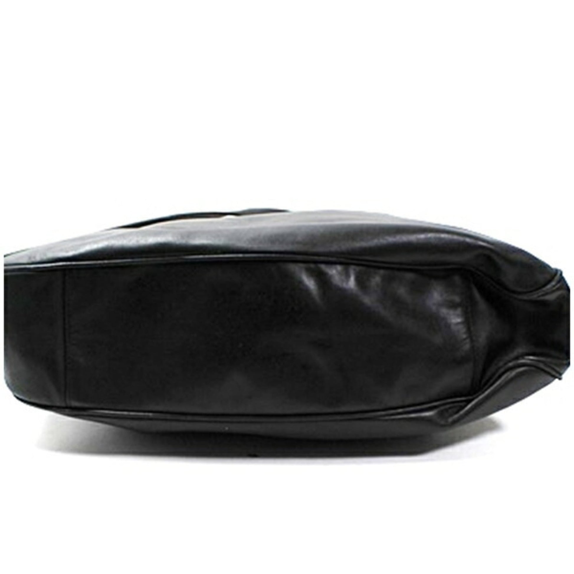 Gucci Bamboo Black Gray Leather Shoulder Bag