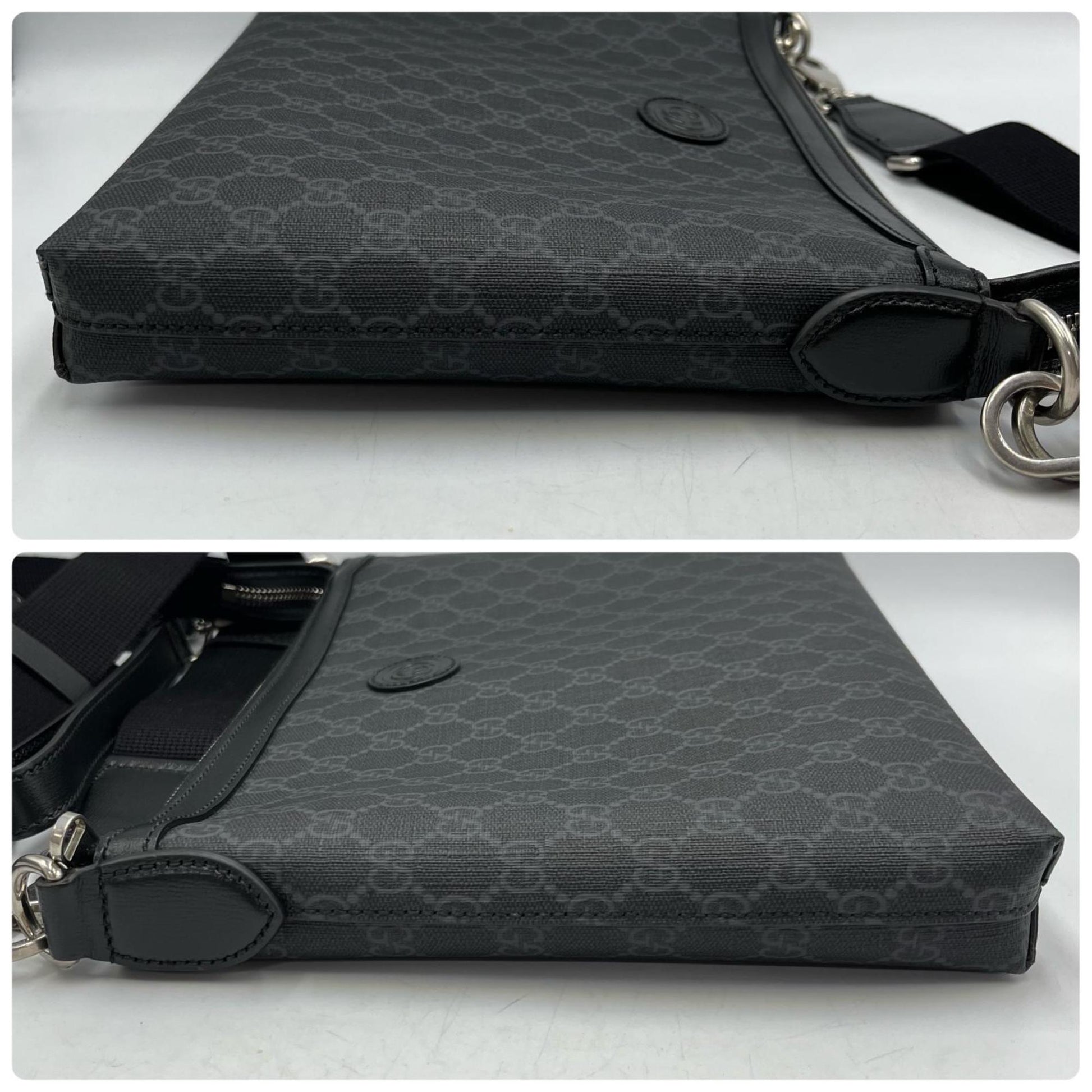 Gucci Black Gg Supreme Messenger Bag Shoulder Bag