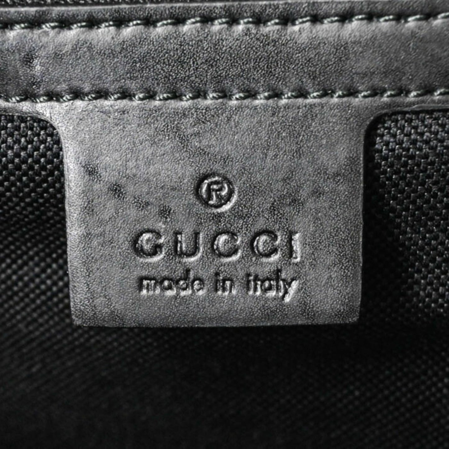 Gucci Black Gg Supreme Leather Shoulder Bag Tote Bag