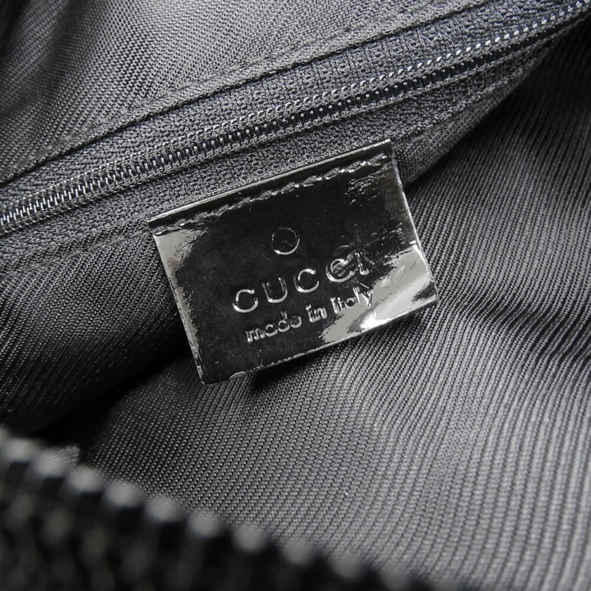 Gucci Black Gg Canvas Shoulder Bag