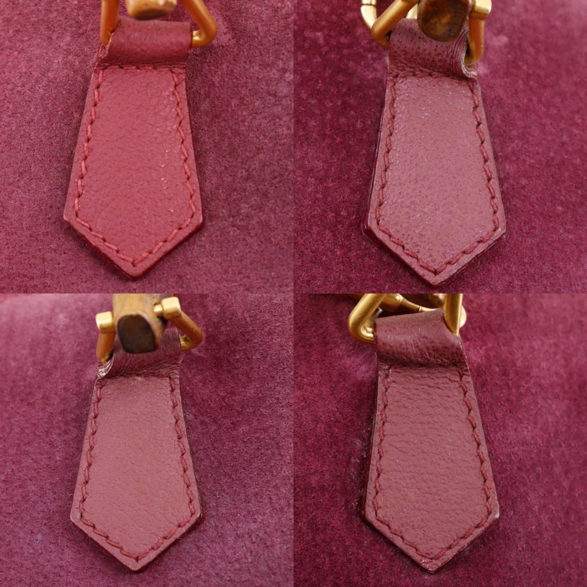 Gucci Purple Suede Handbag