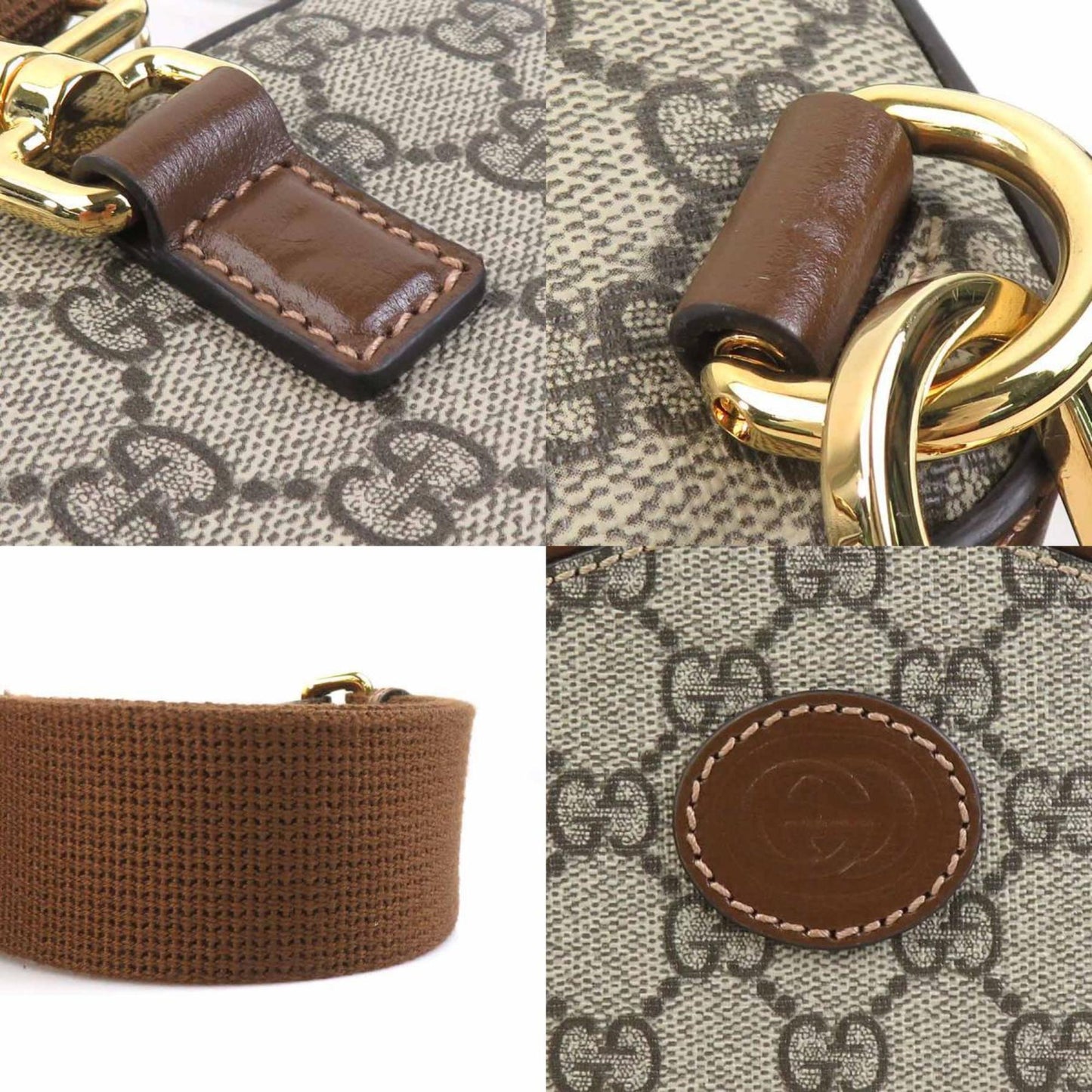 Gucci Brown Gg Supreme Sling Bag