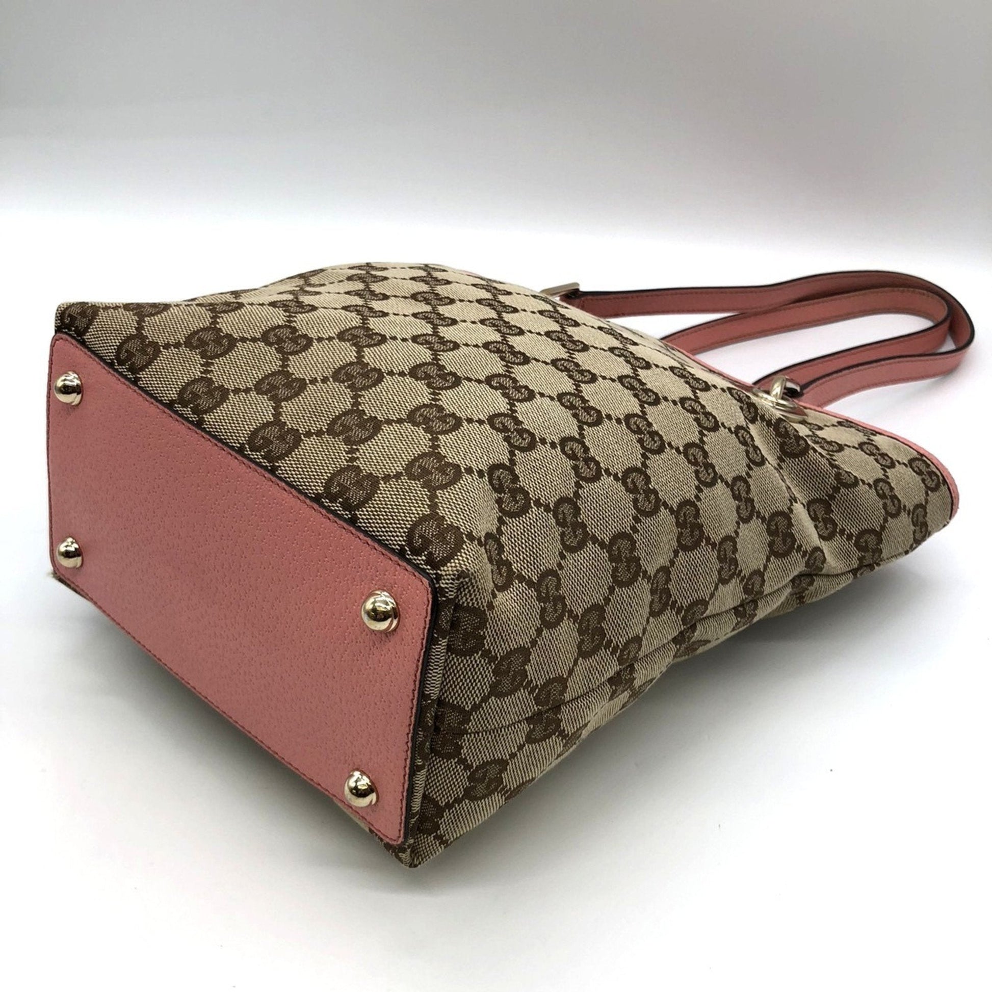 Gucci Beige Gg Canvas Tote Bag