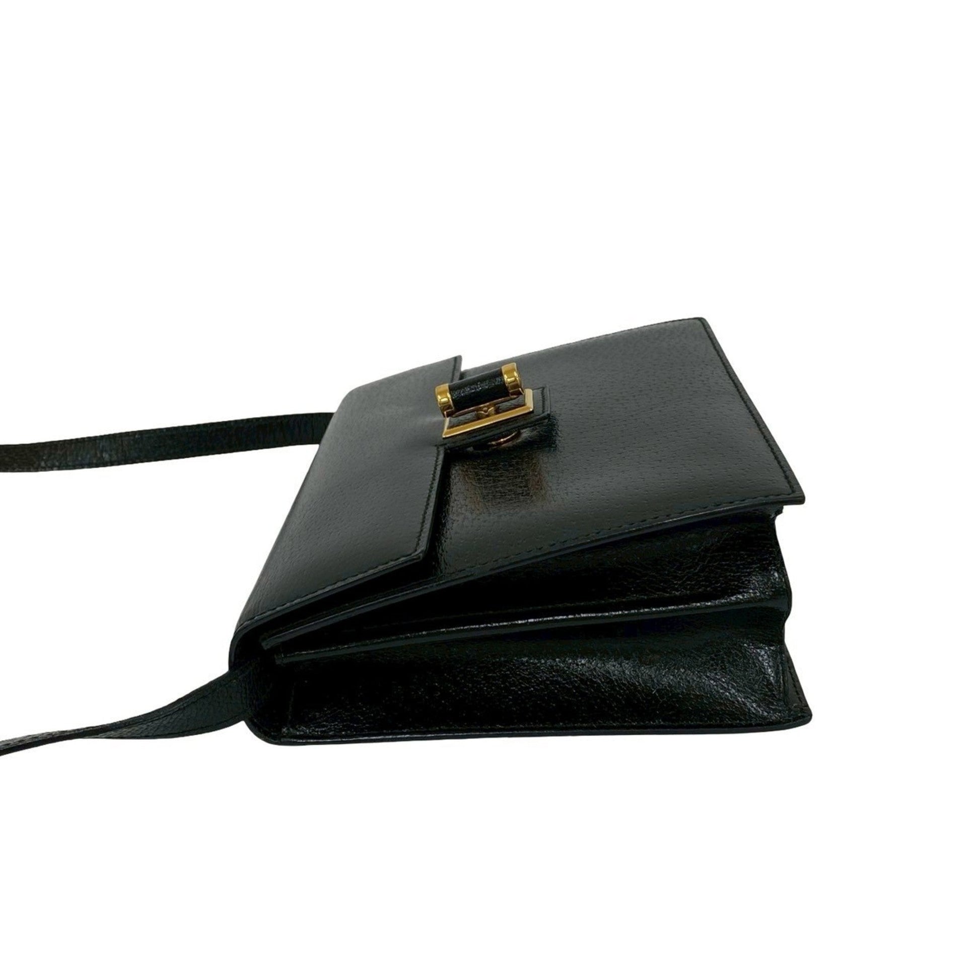 Gucci Black Leather Shoulder Bag