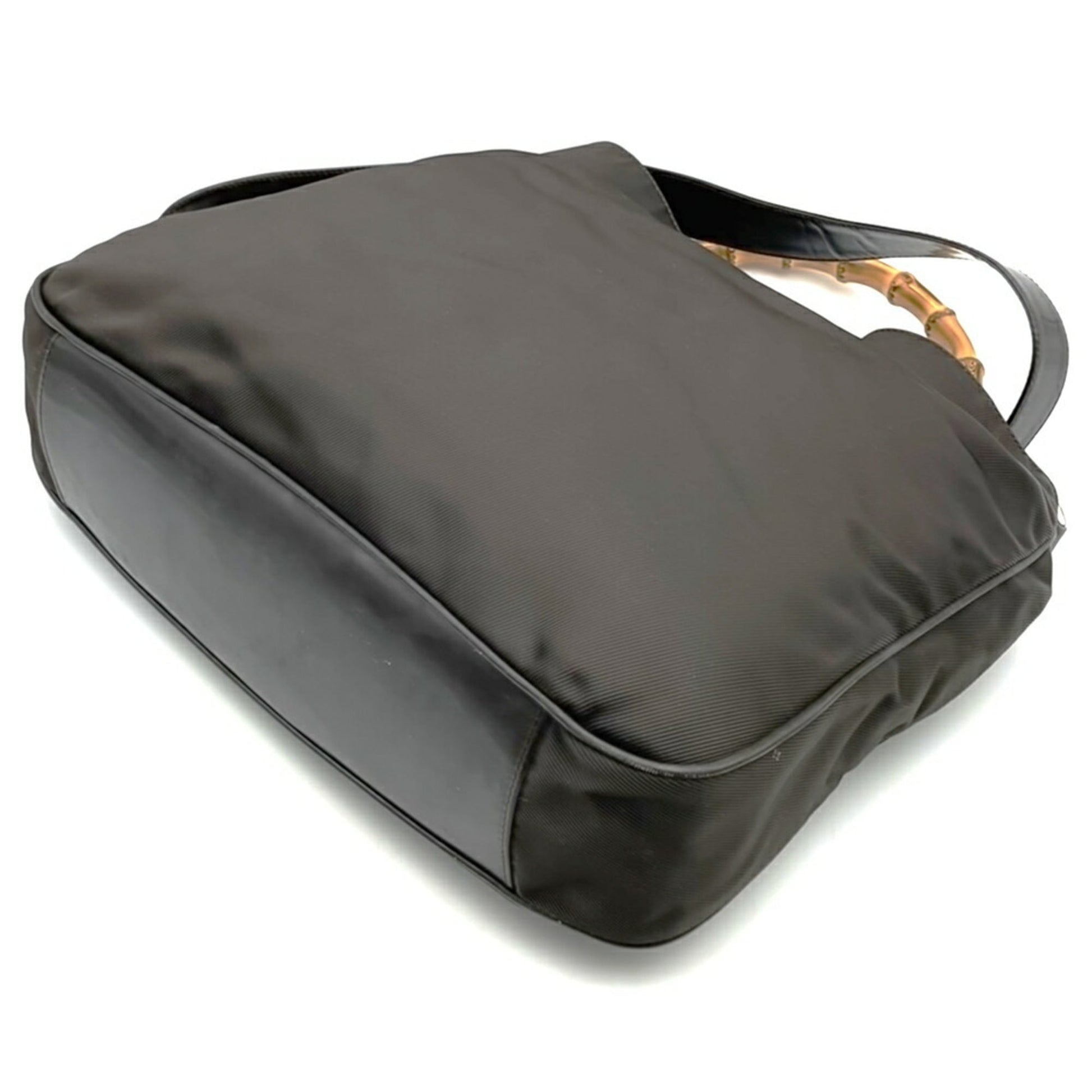 Gucci Brown Nylon Leather Shoulder Bag