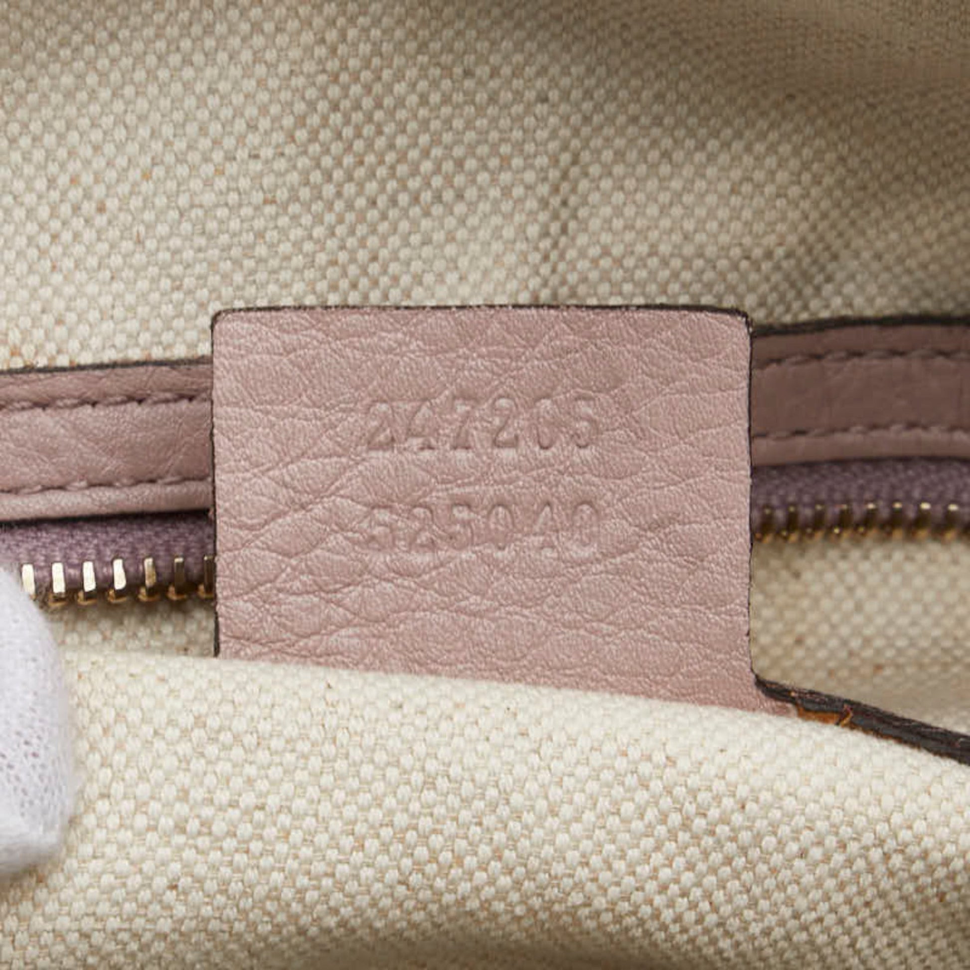 Gucci Beige Pink Canvas Leather Handbag Shoulder Bag