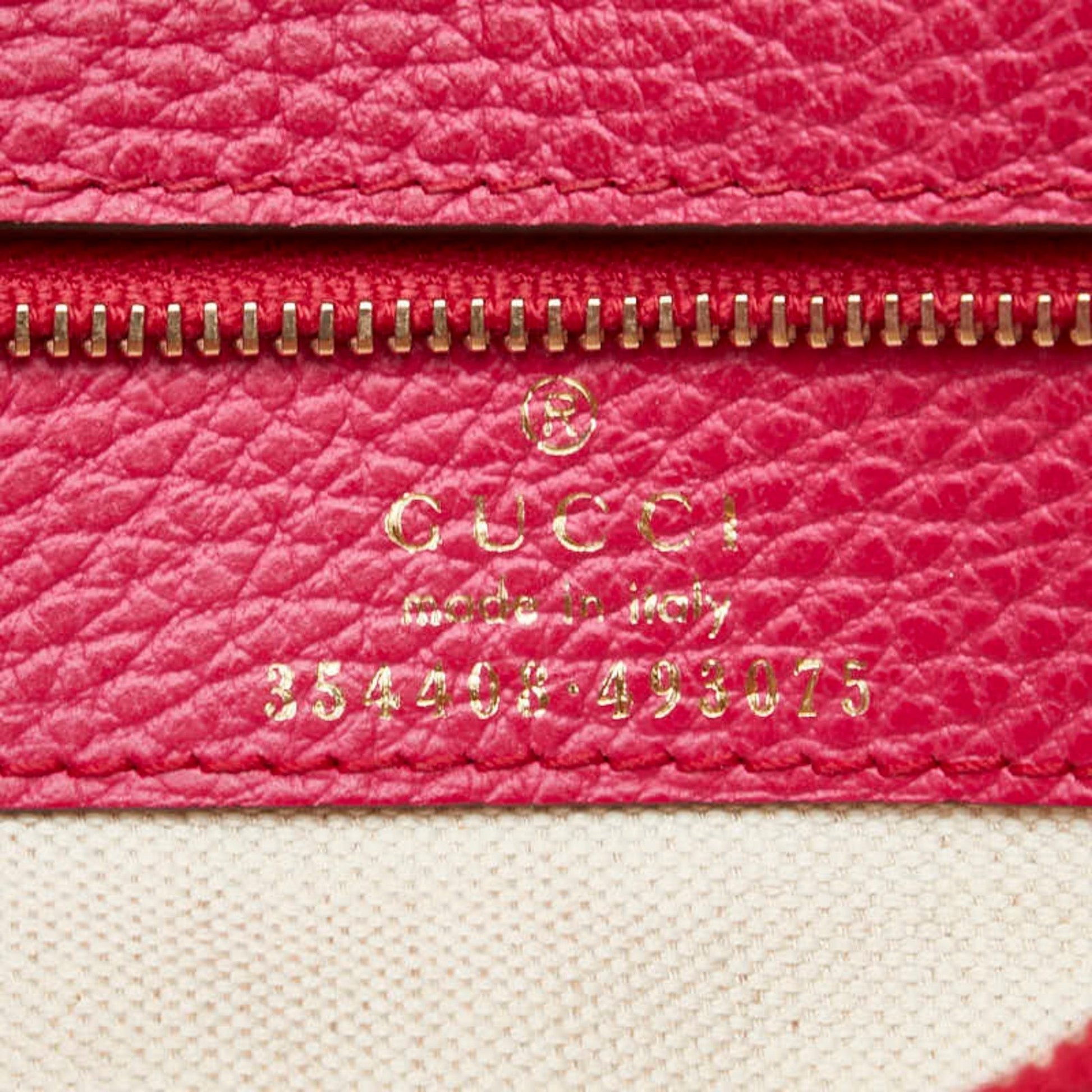 Gucci Pink Leather Tote Bag