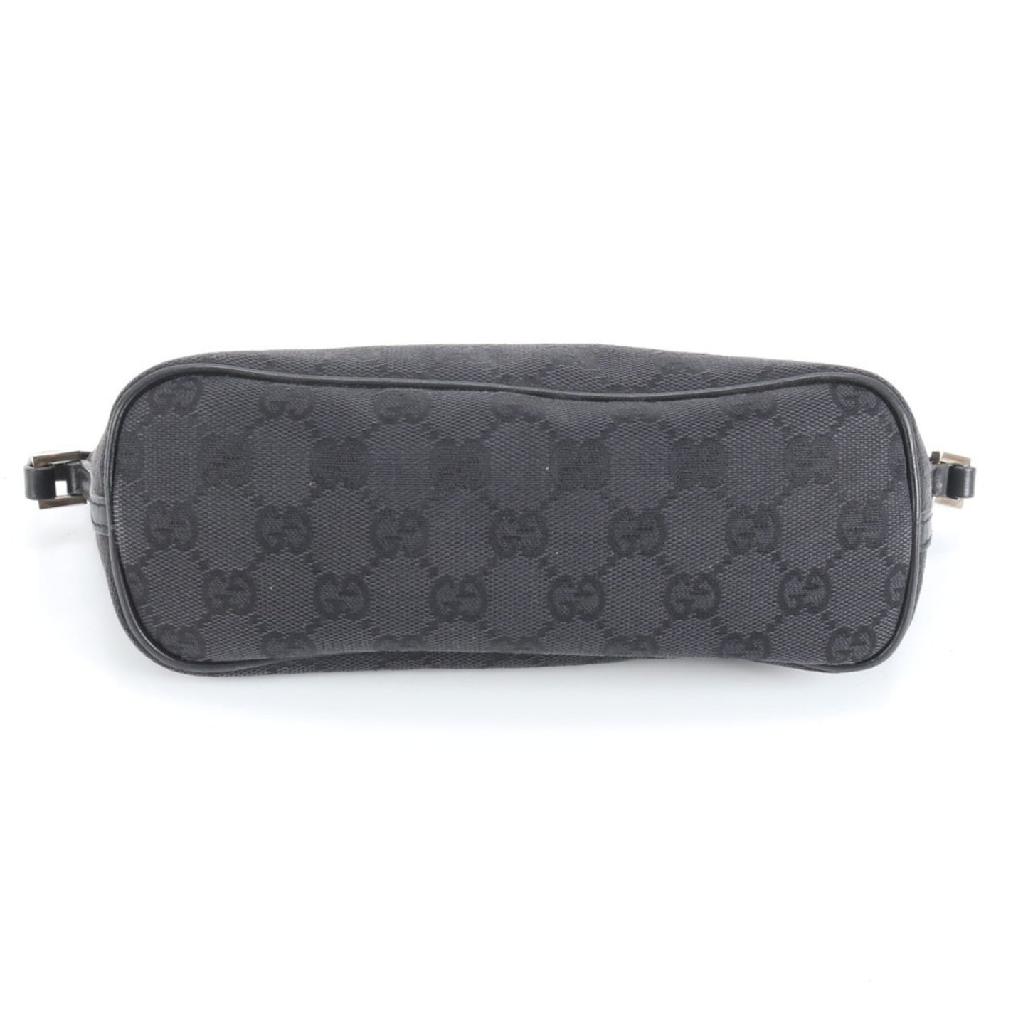 Gucci Black Leather Canvas Pouch Shoulder Bag