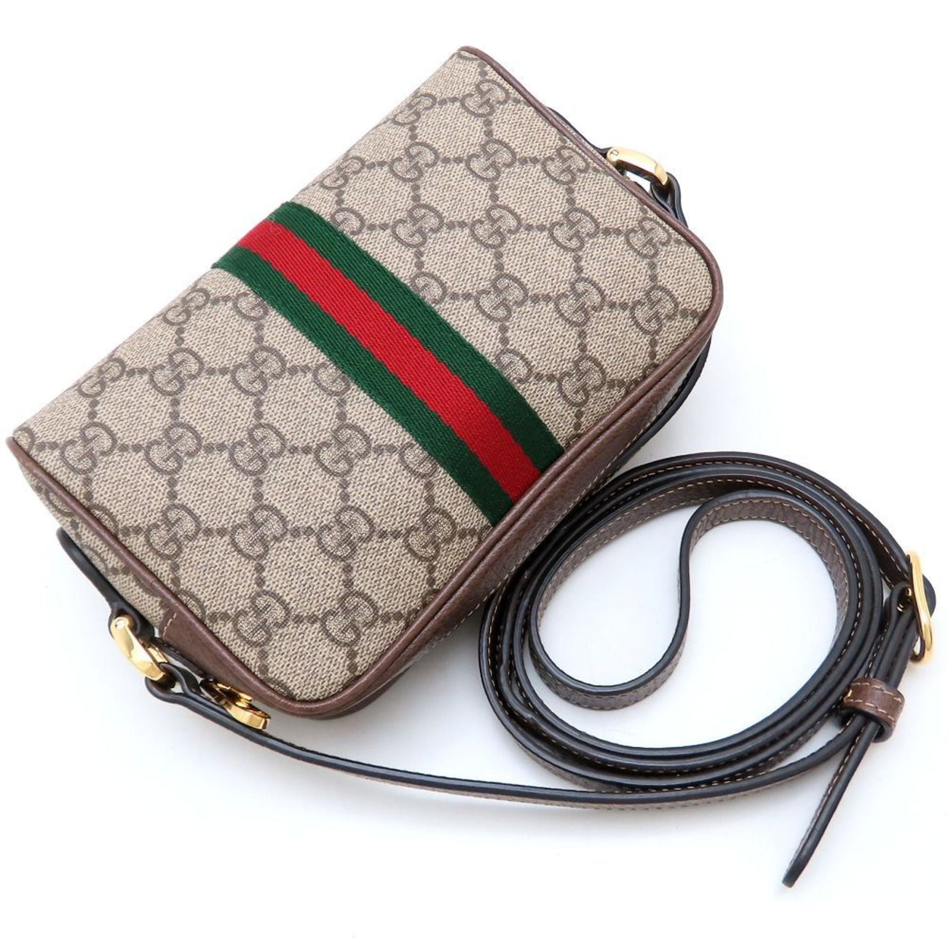 Gucci Beige Gg Supreme Leather Shoulder Bag