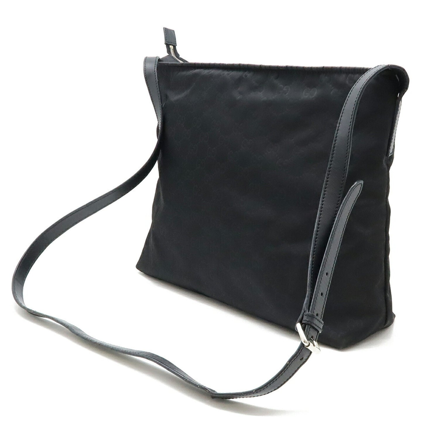Gucci Black Nylon Leather Shoulder Bag