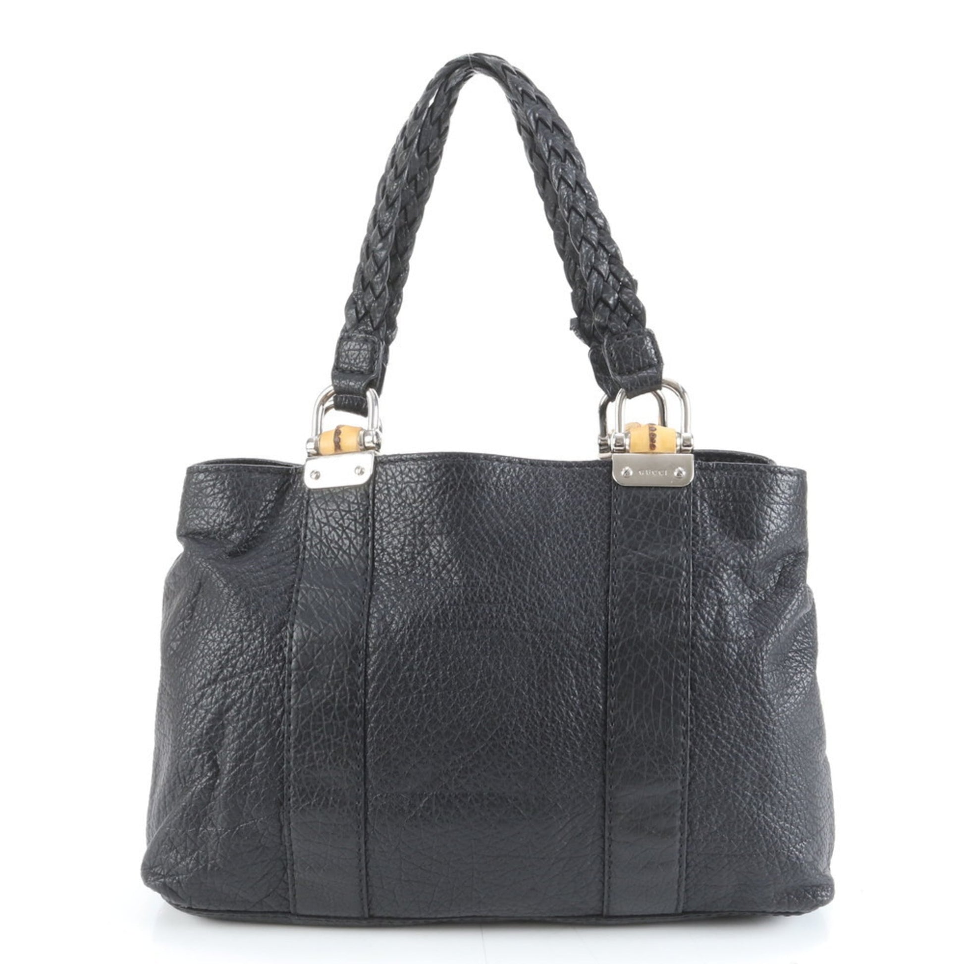 Gucci Black Leather Tote Bag