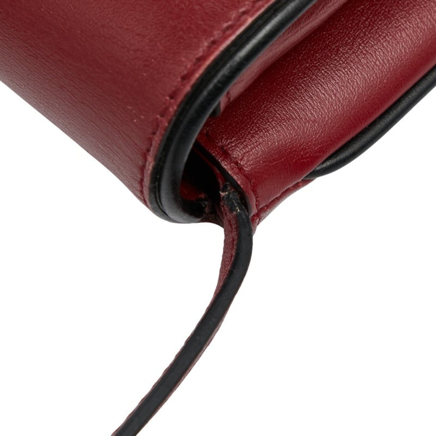 Gucci Black Red Color Leather Shoulder Bag