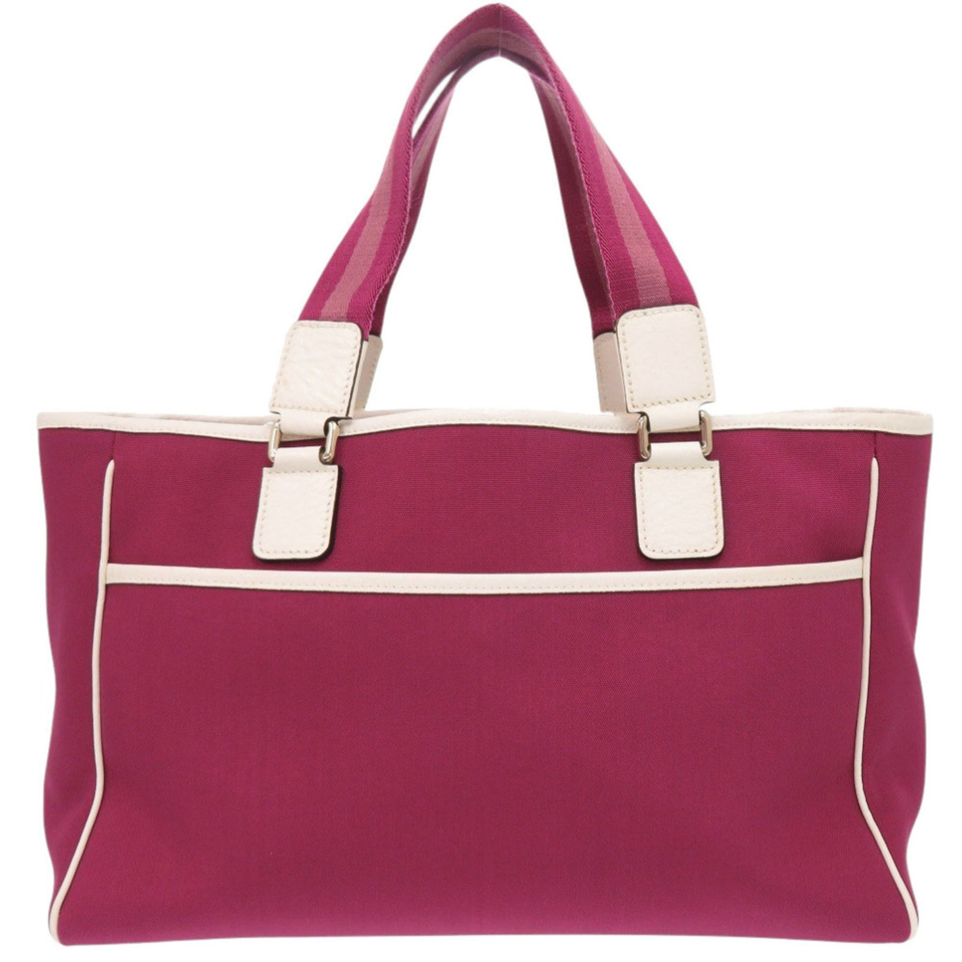 Gucci White Wine Canvas Tote Bag