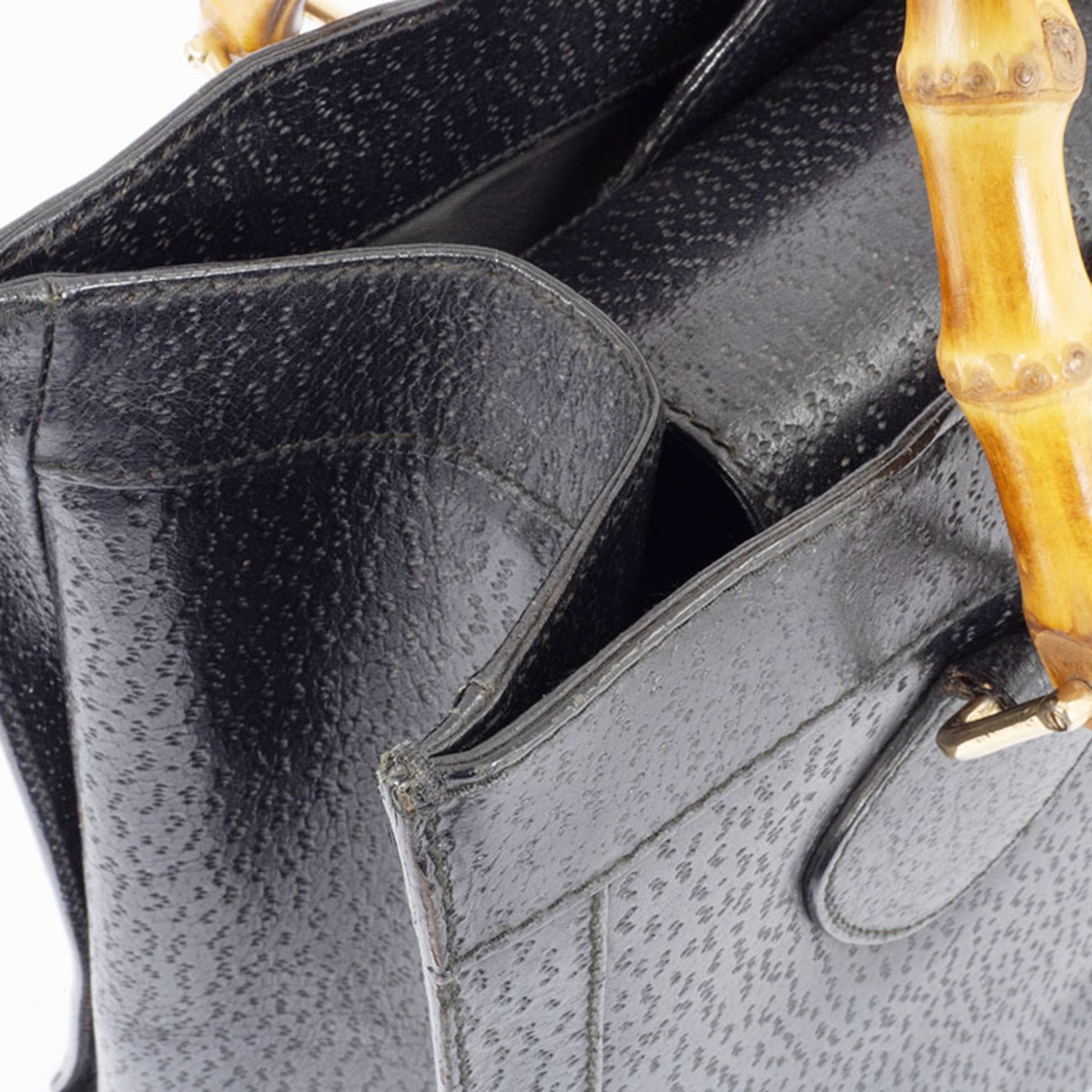 Gucci Black Leather Tote Bag