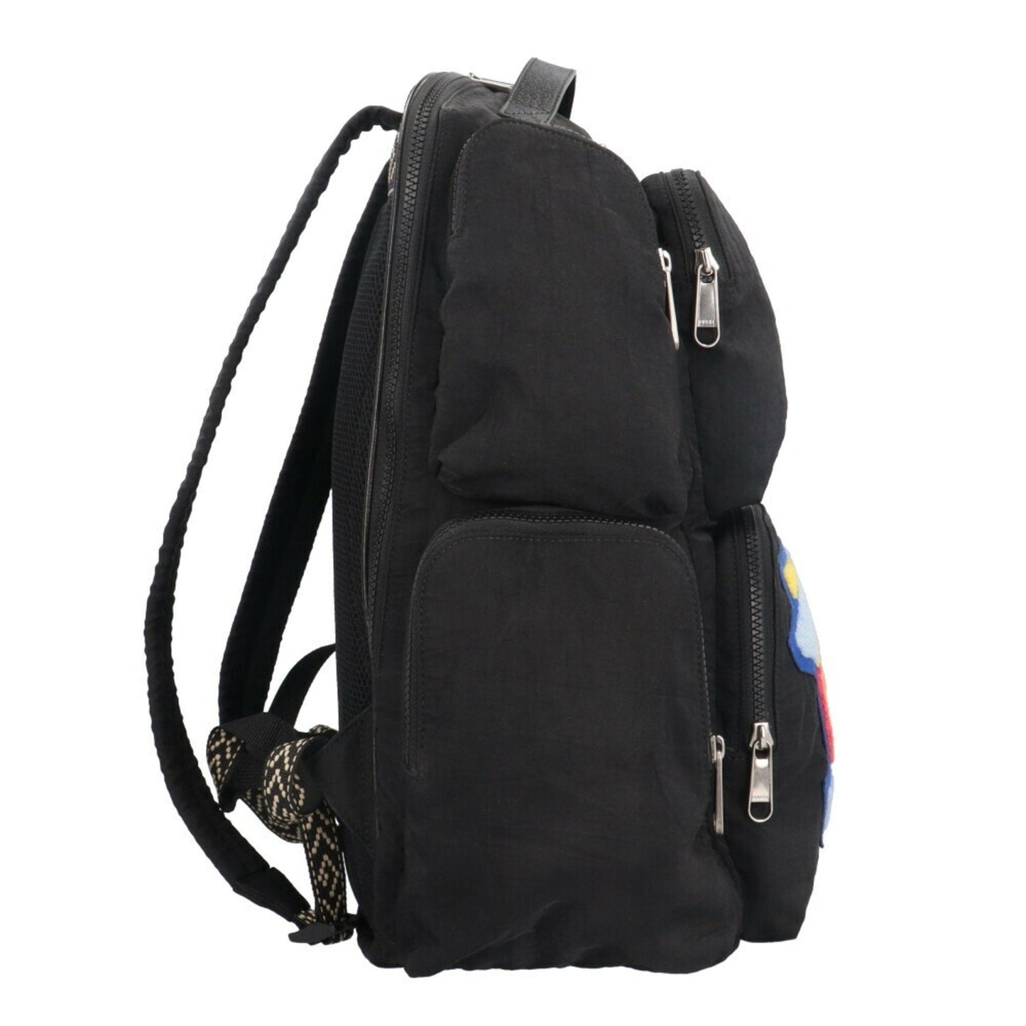 Gucci Black Multi-Color Nylon Backpack